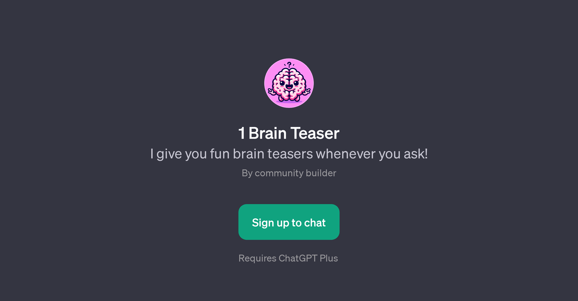 1 Brain Teaser