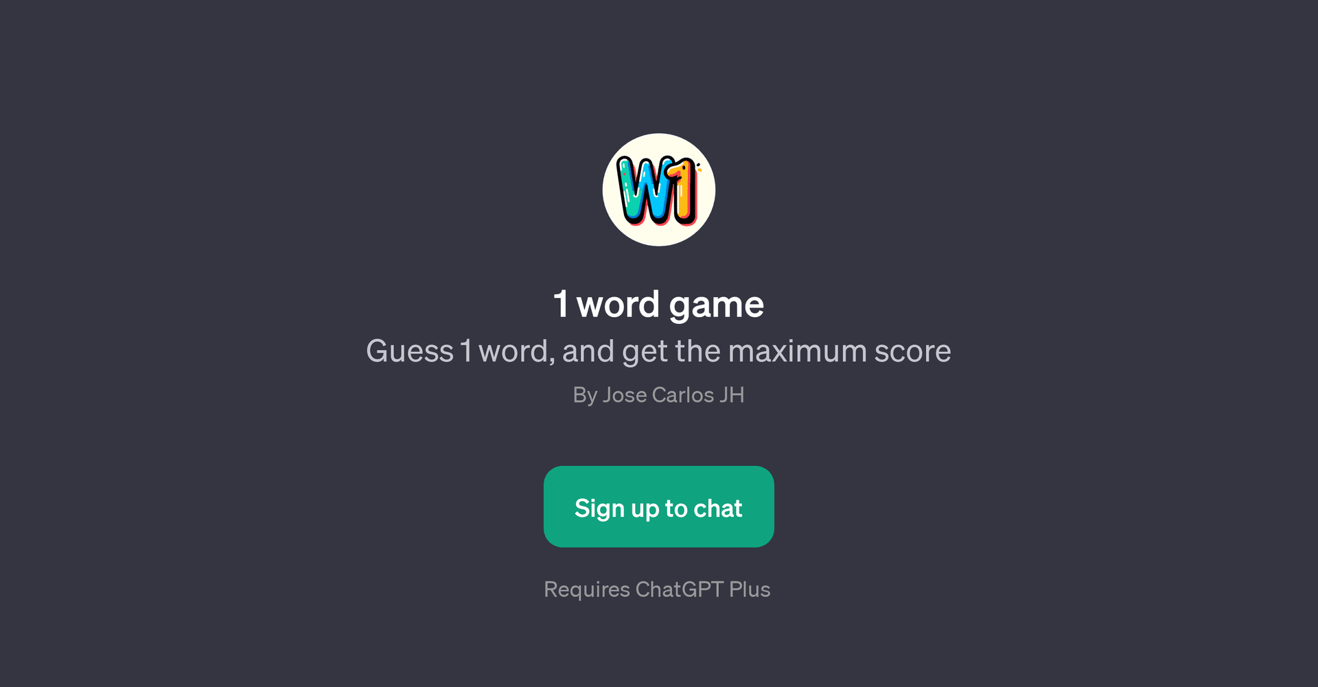 1 Word Game
