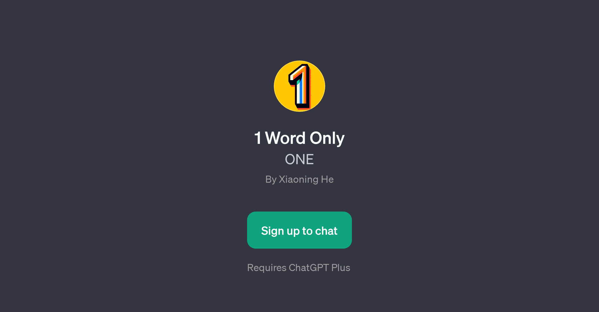 1 Word Only