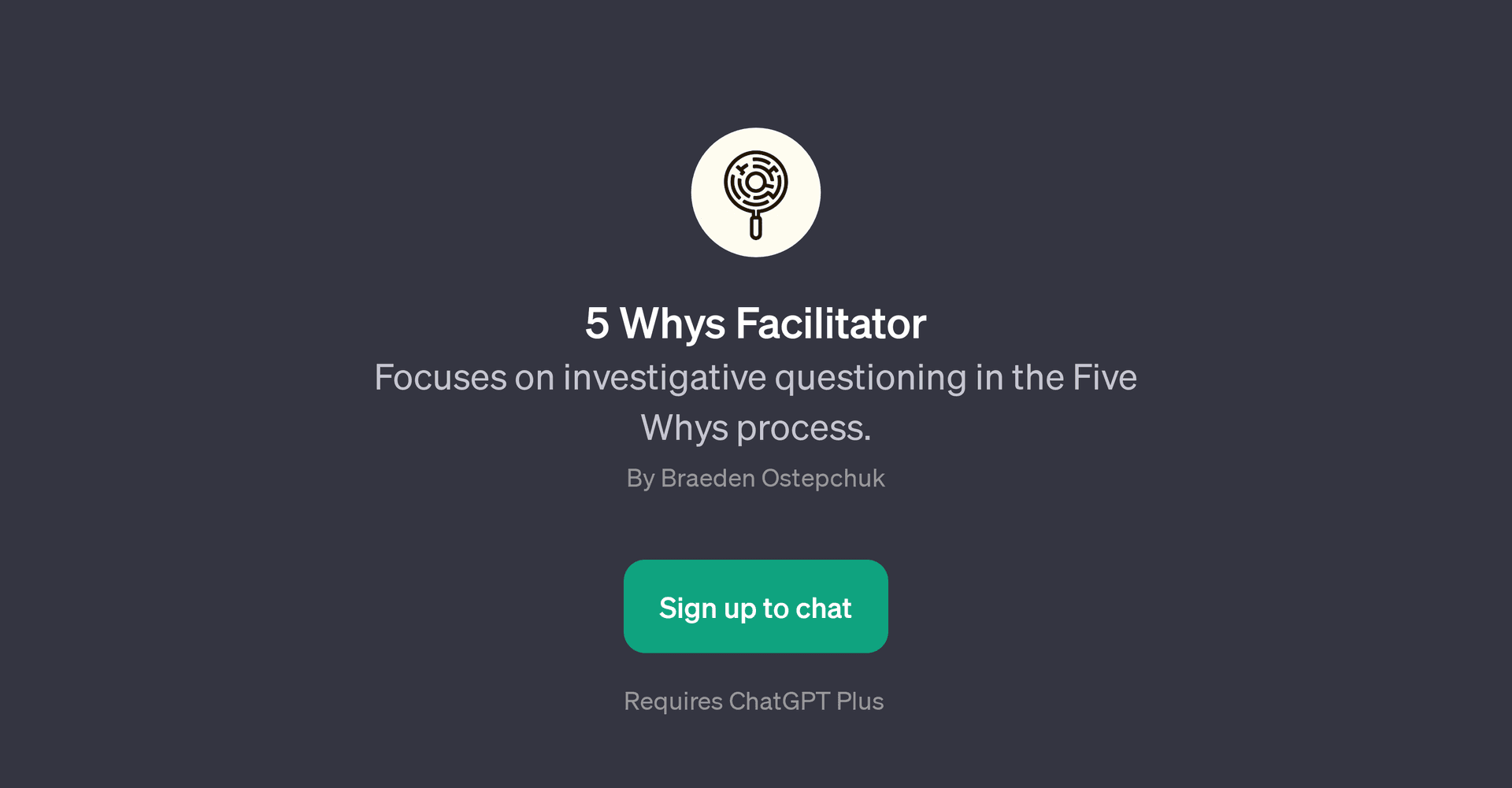 5 Whys Facilitator