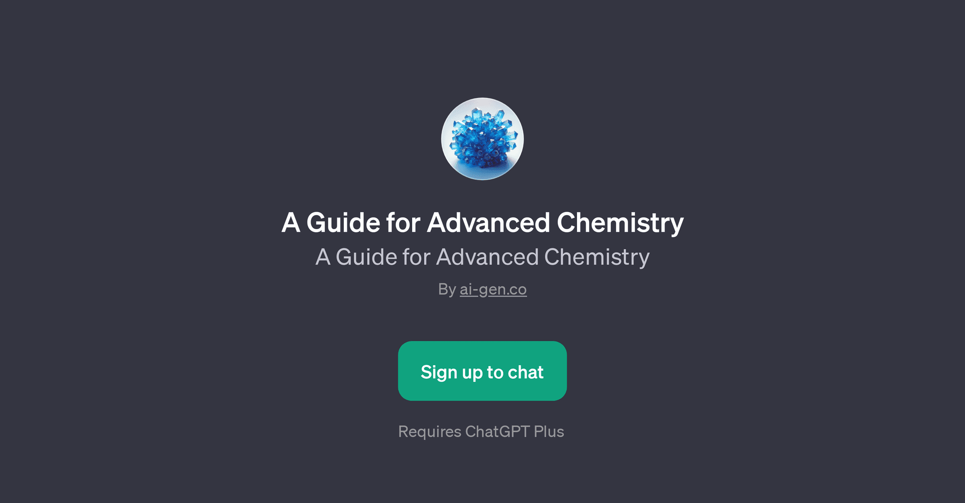 A Guide for Advanced Chemistry