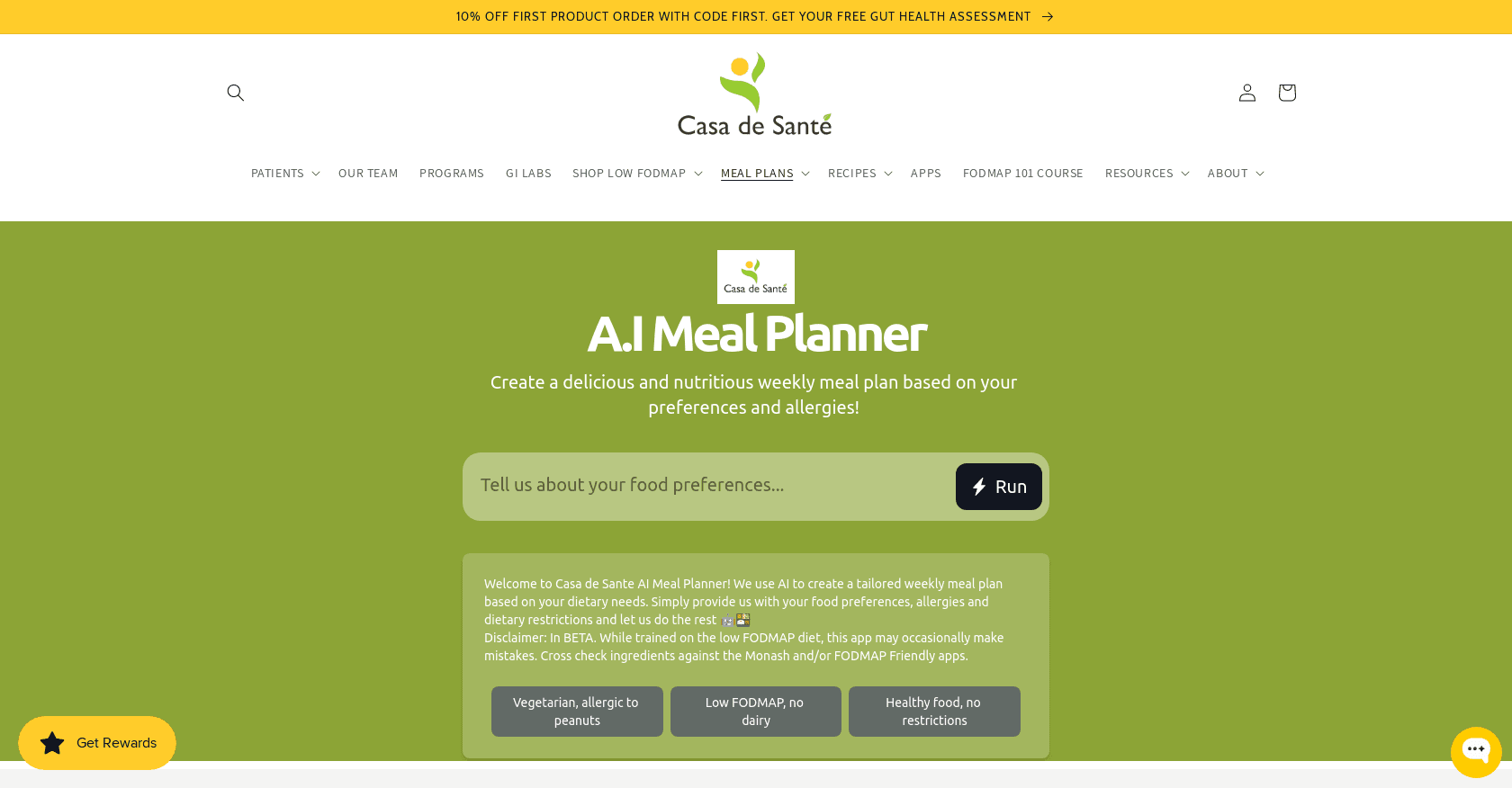 A.I Meal Planner