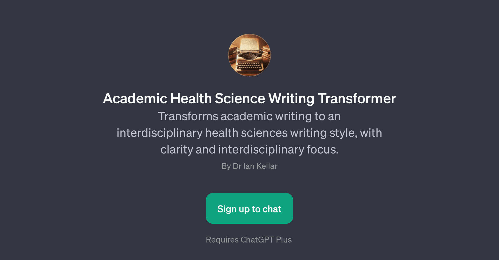 Academic Health Science Writing Transformer