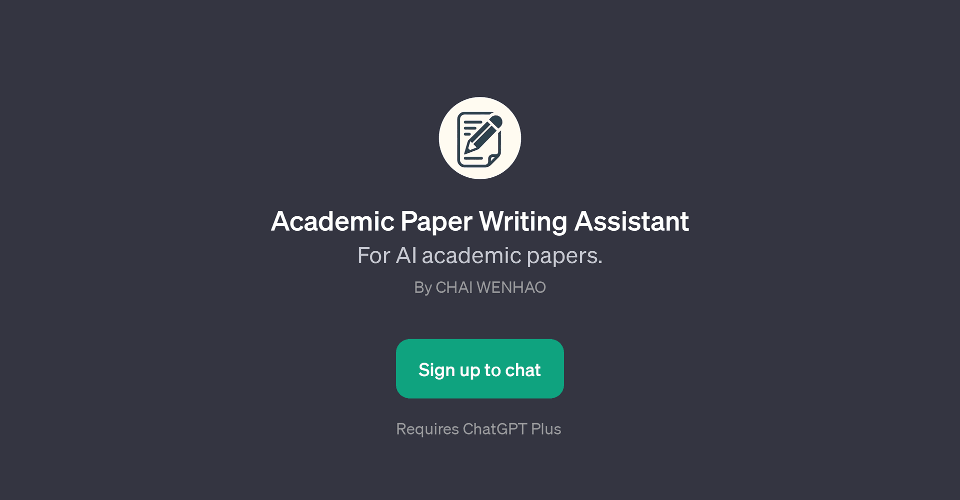 Academic Paper Writing Assistant