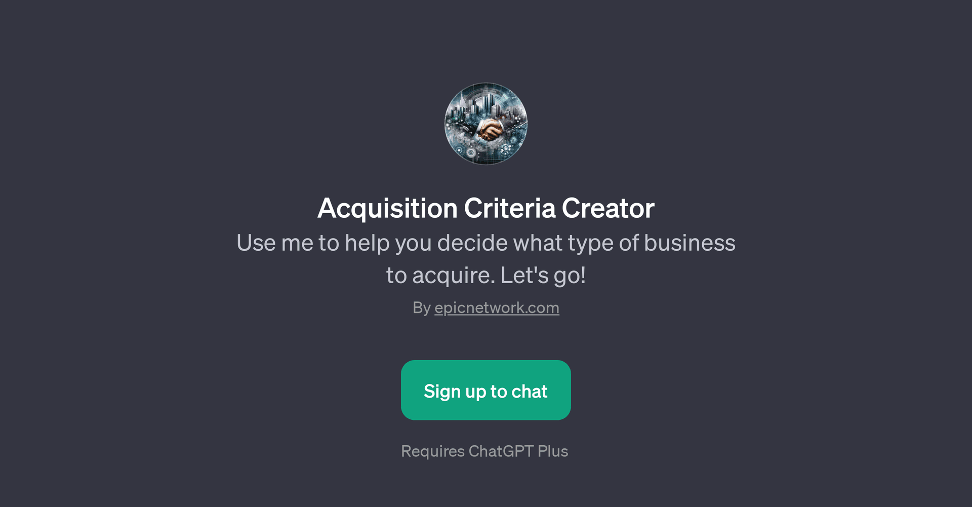 Acquisition Criteria Creator
