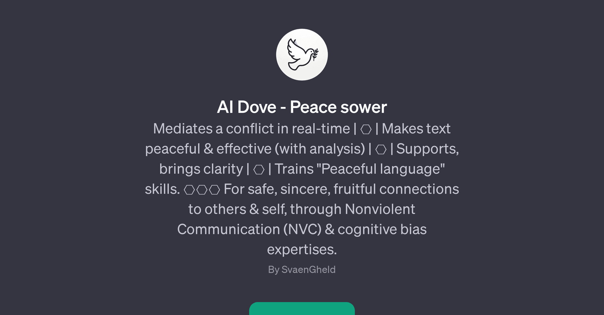 AI Dove - Peace Sower
