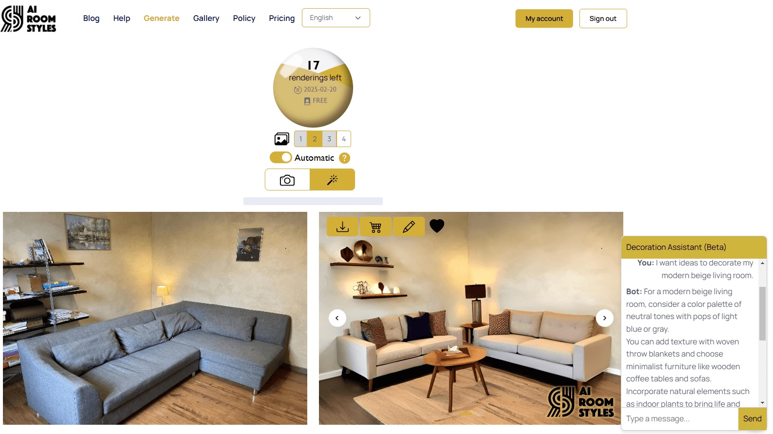 AI Room Styles