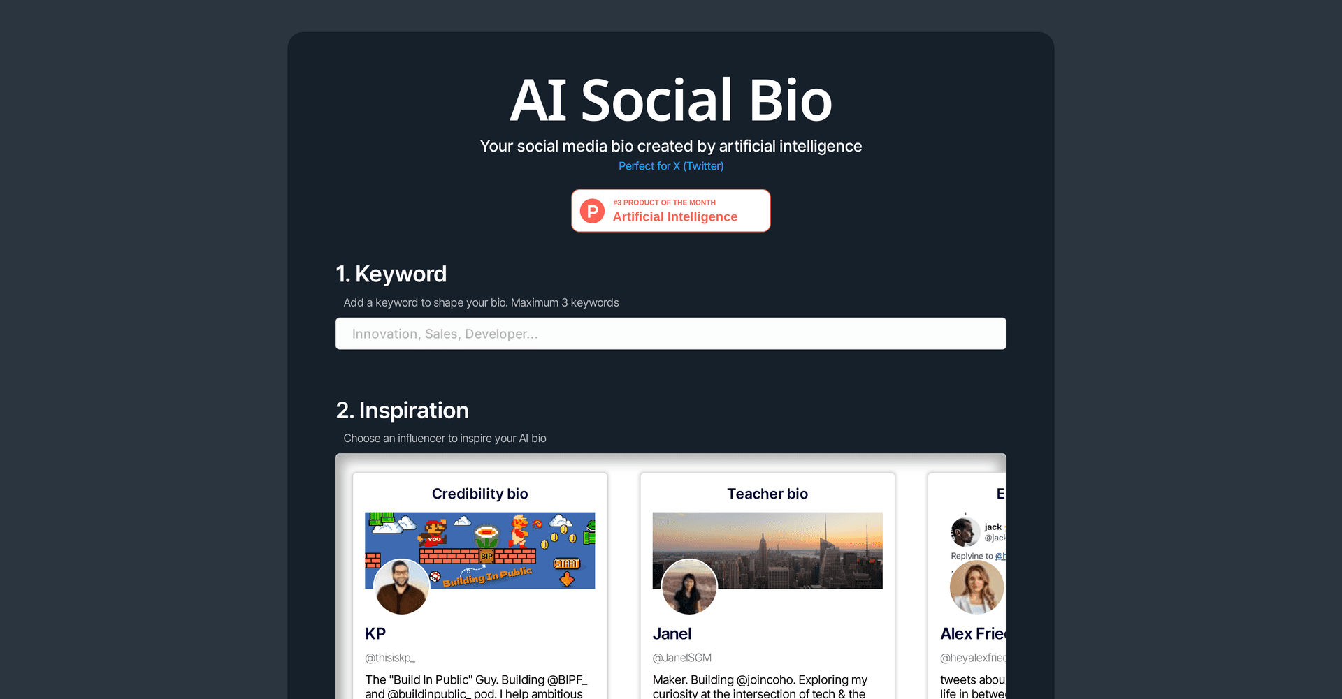 AI Social Bio