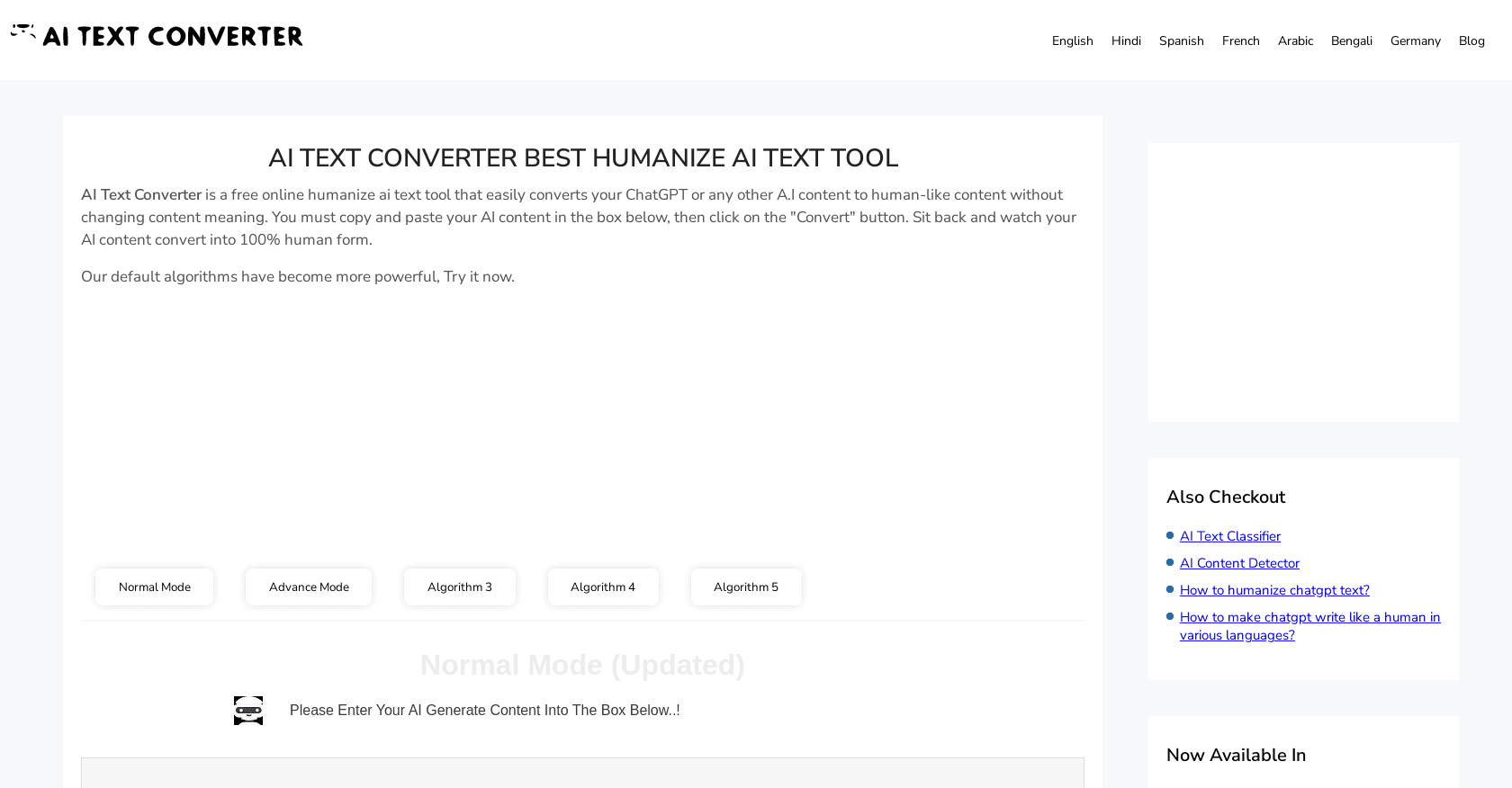 AI Text Converter