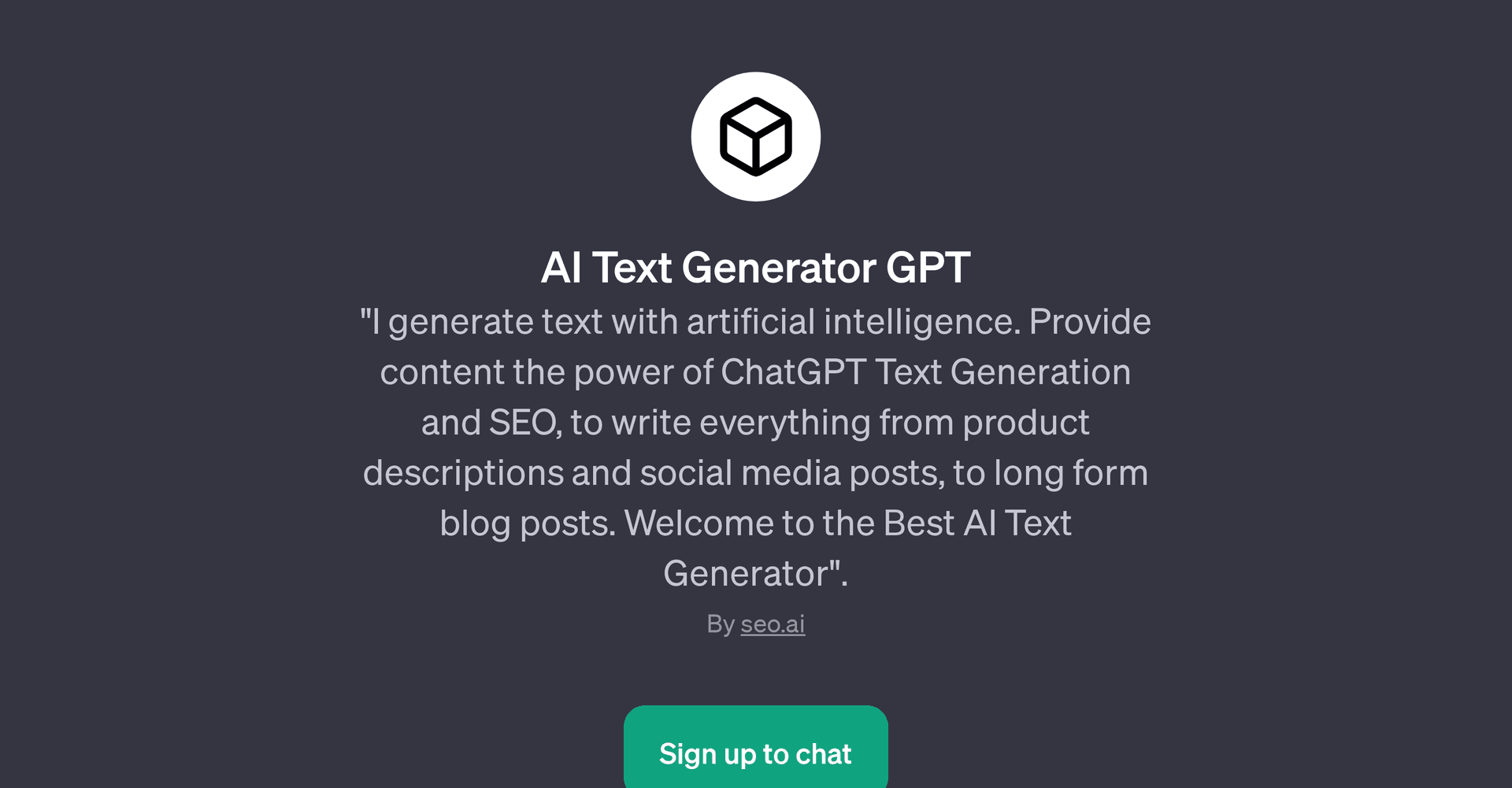 AI Text Generator GPT