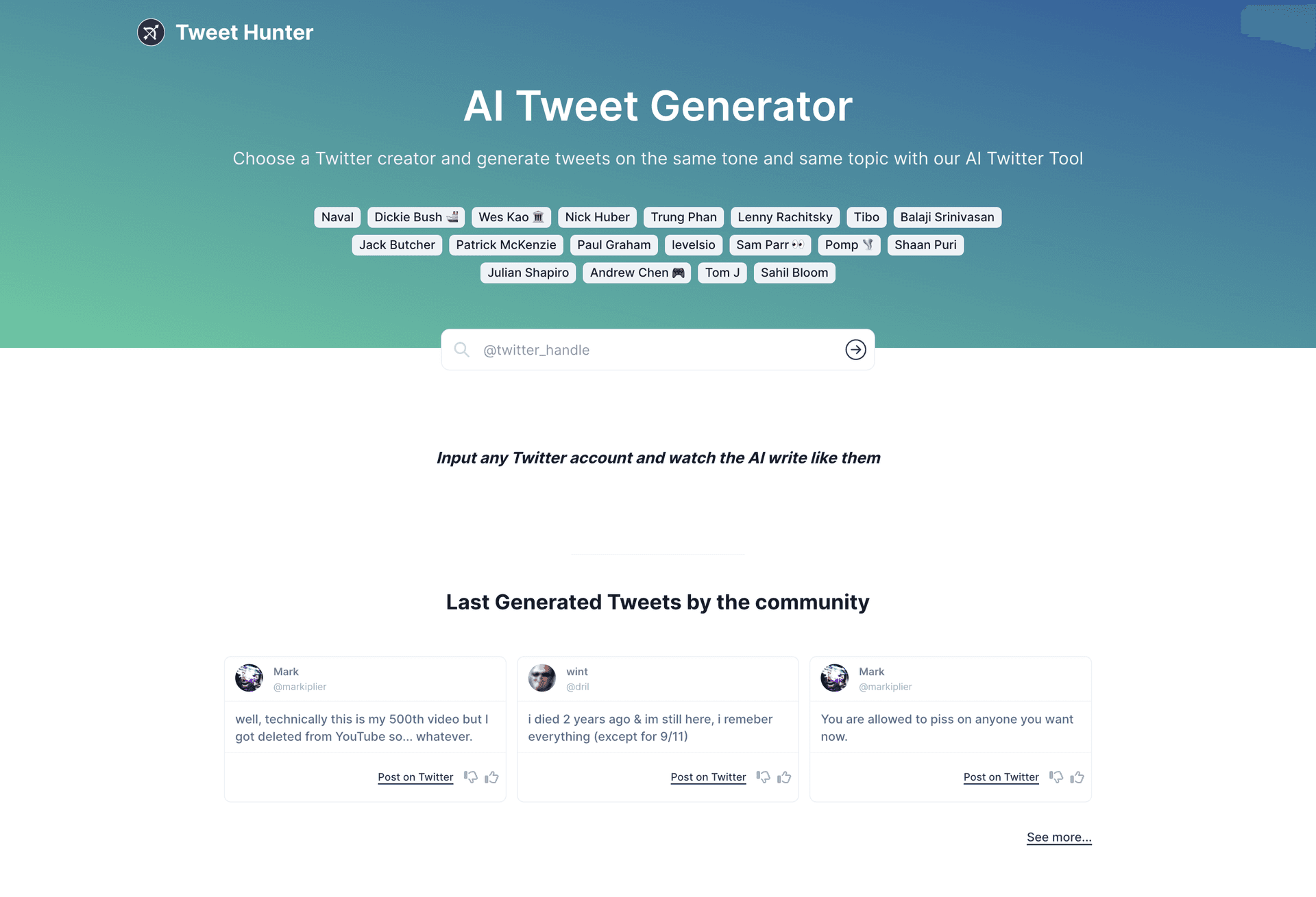 AI Tweet Generator