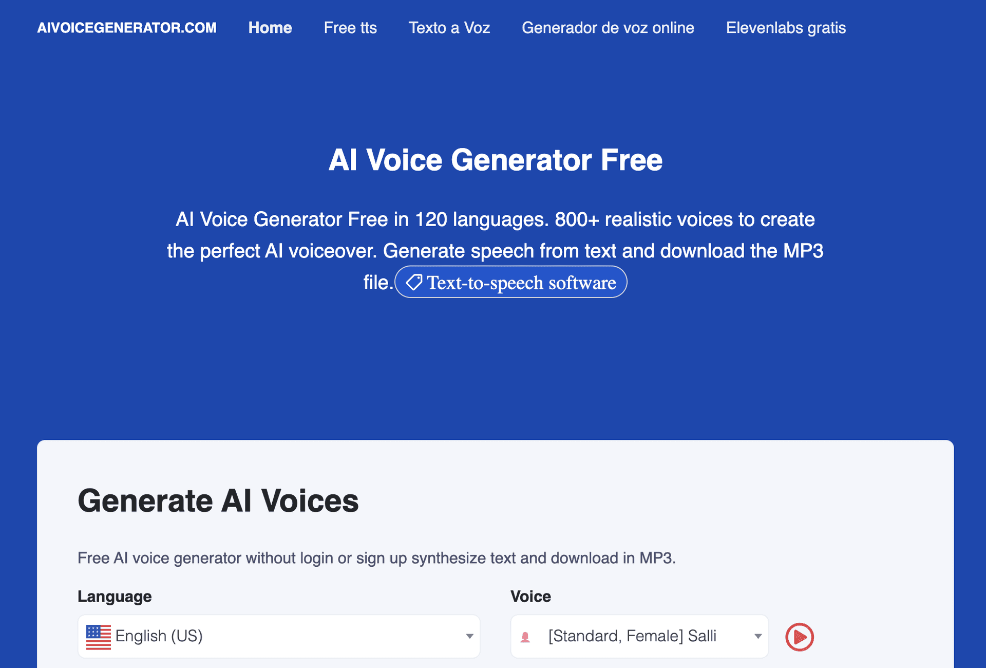 AI Voice Generator Free