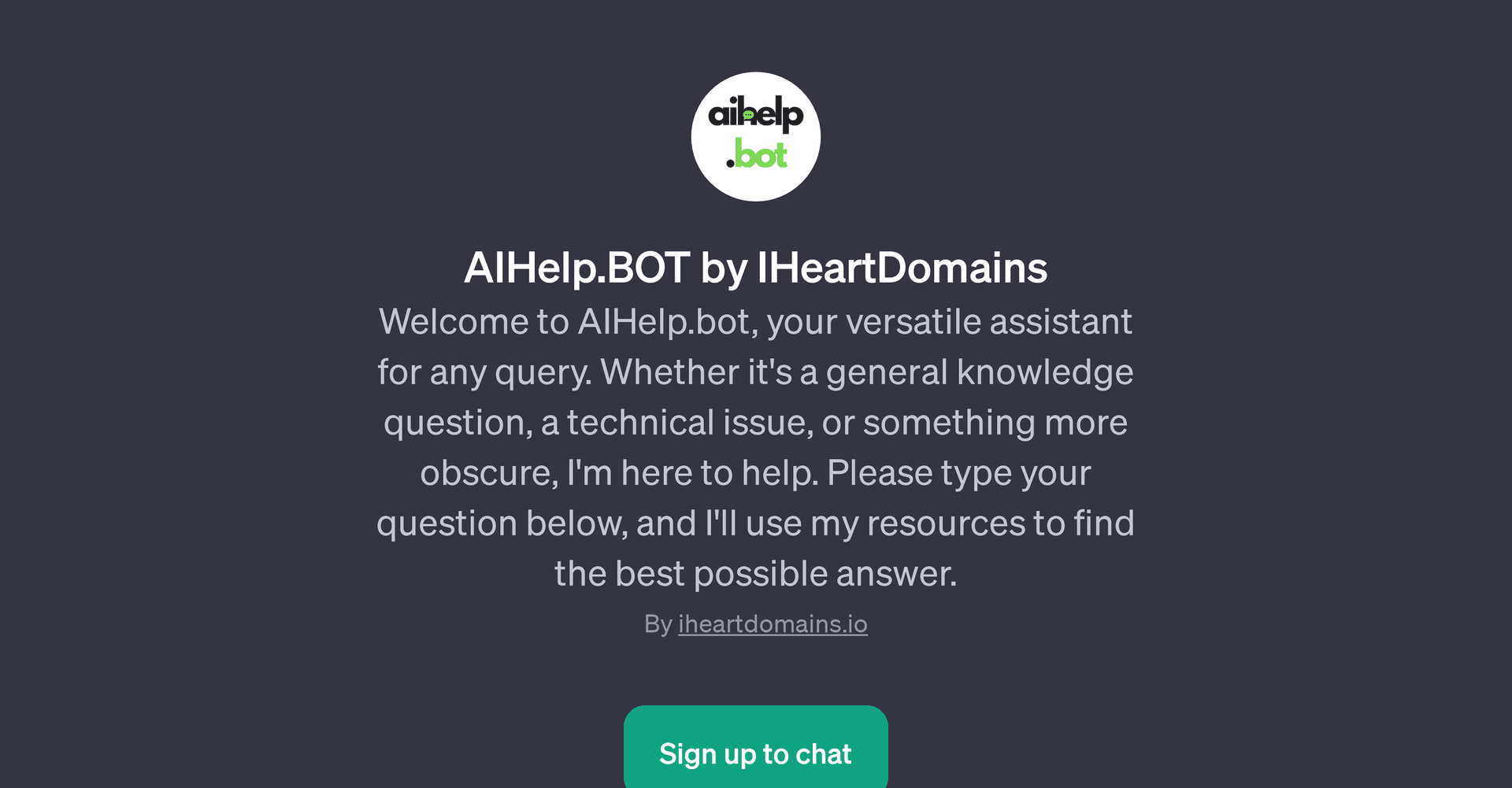 AIHelp.BOT by IHeartDomains