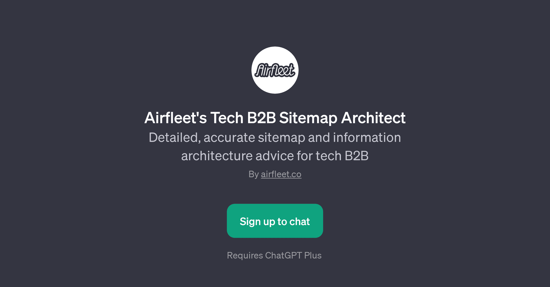 Airfleet's Tech B2B Sitemap Architect