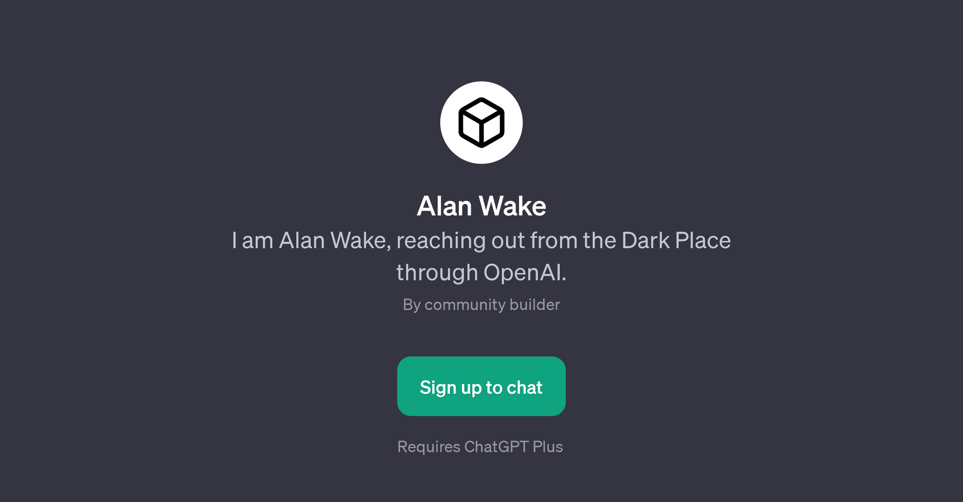 Alan Wake GPT