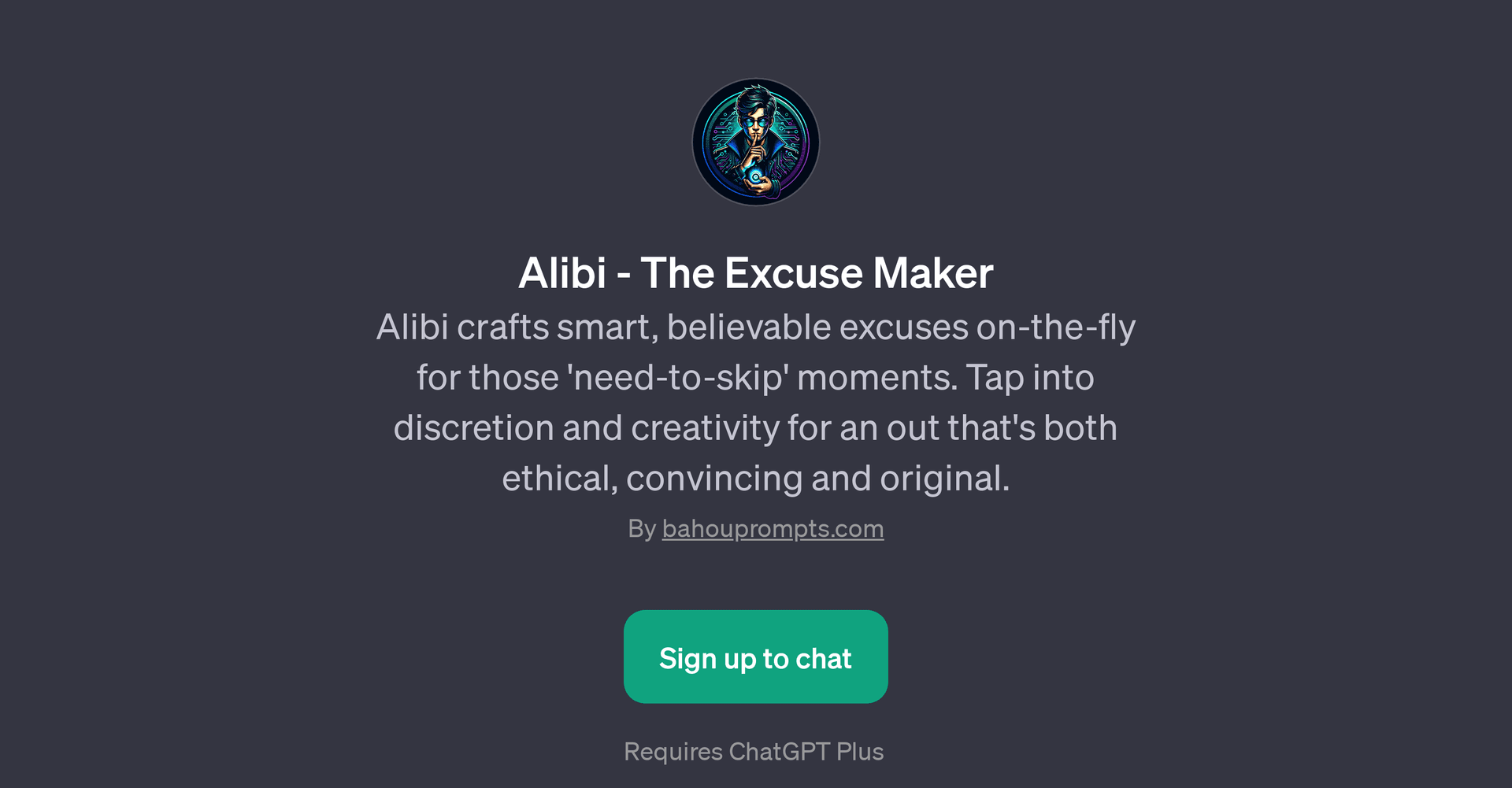 Alibi - The Excuse Maker