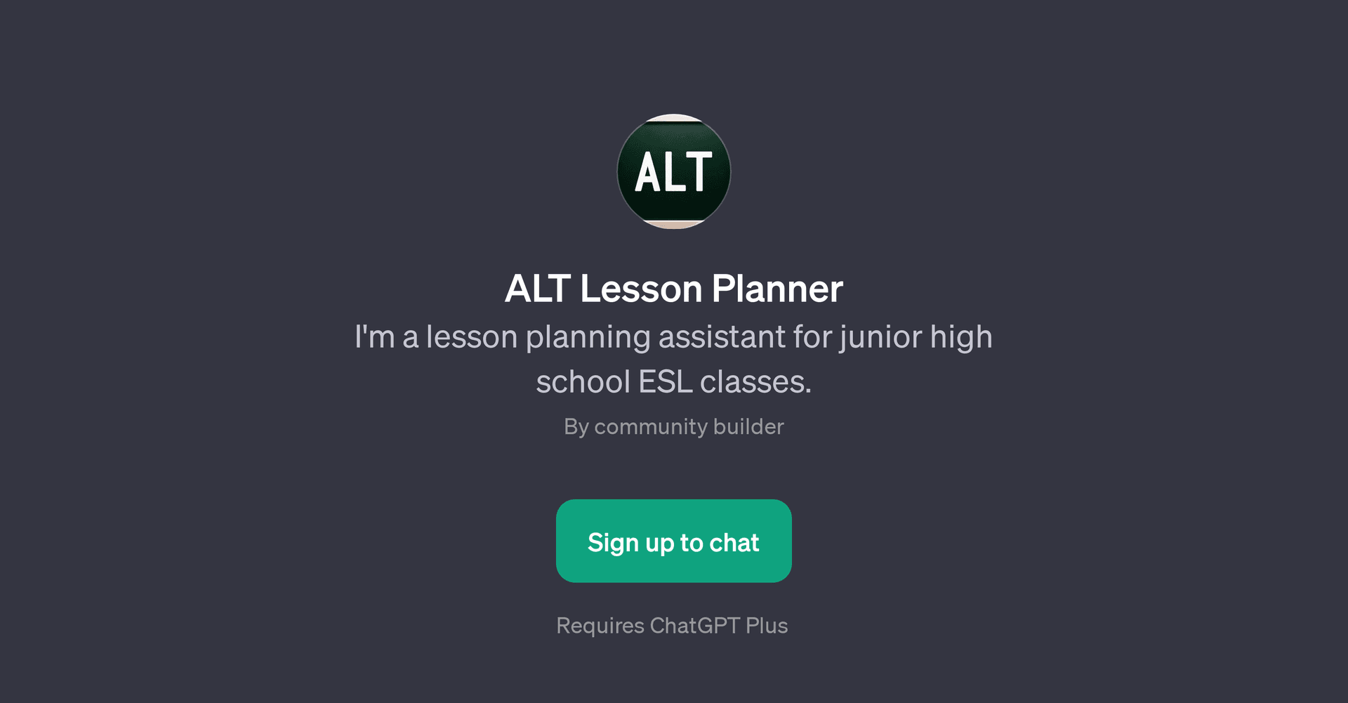 ALT Lesson Planner