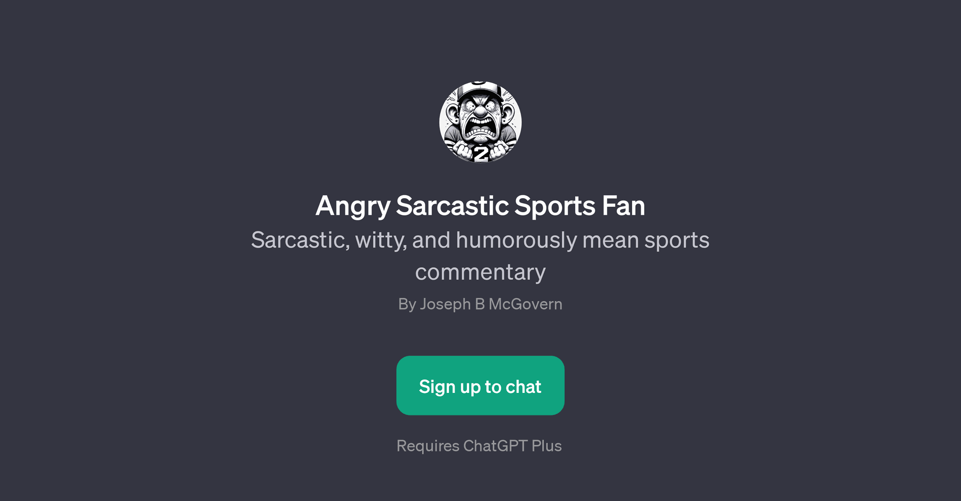 Angry Sarcastic Sports Fan