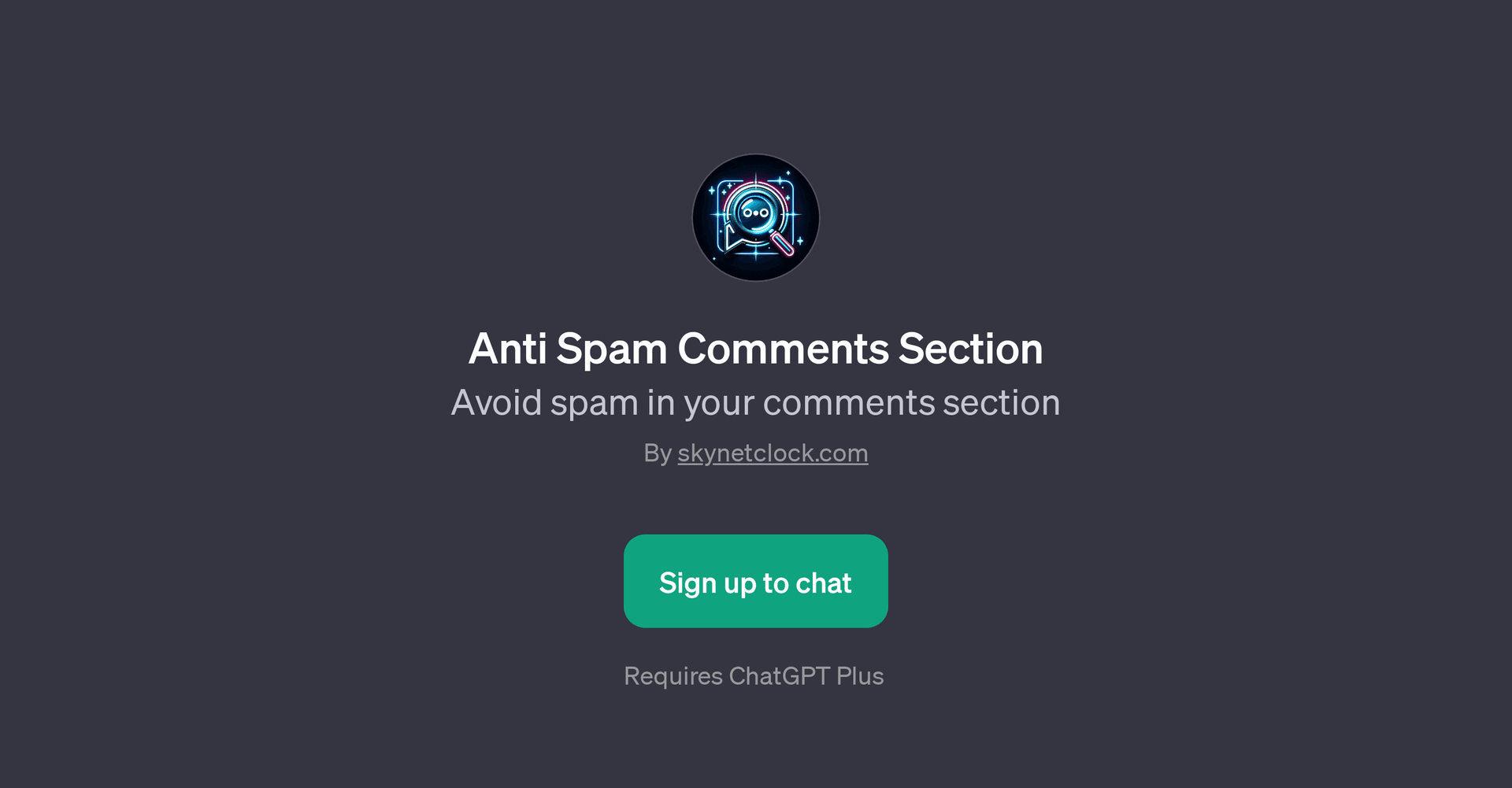 Anti Spam Comments Section