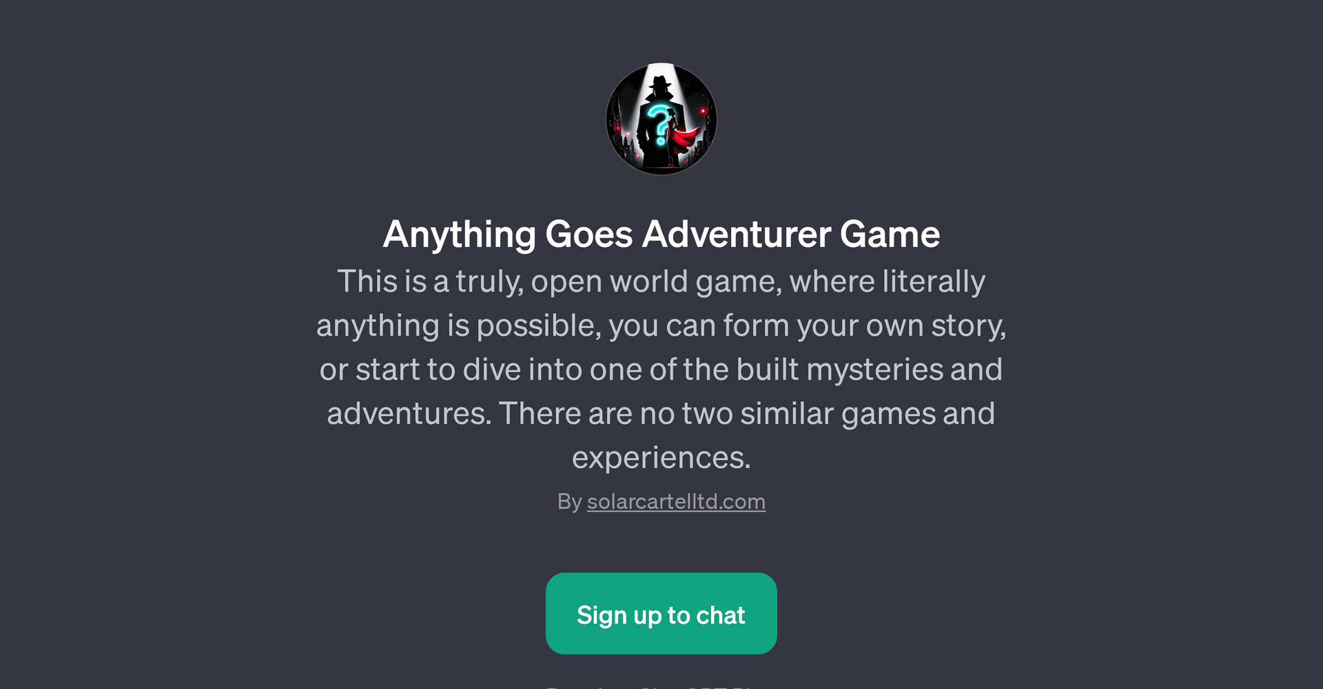 Anything Goes Adventurer Game