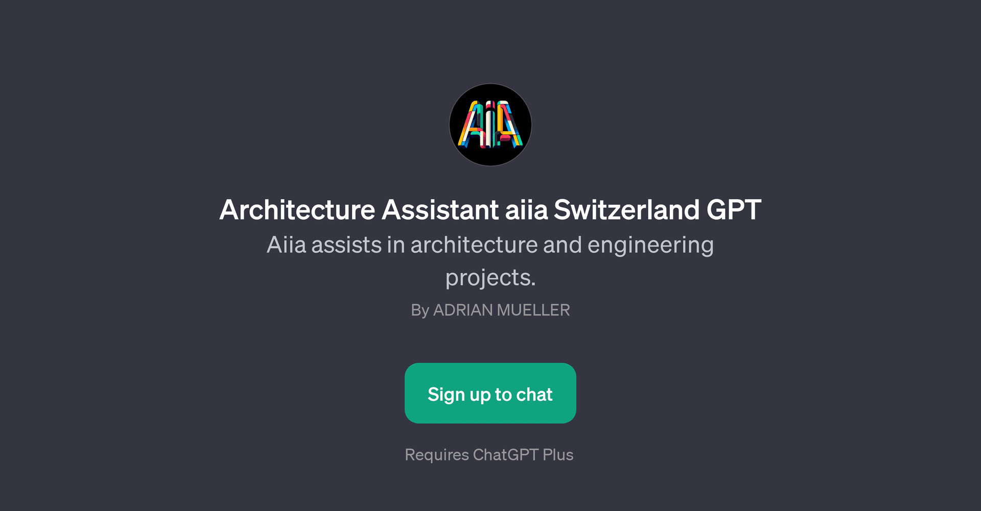 Architecture Assistant aiia Switzerland GPT