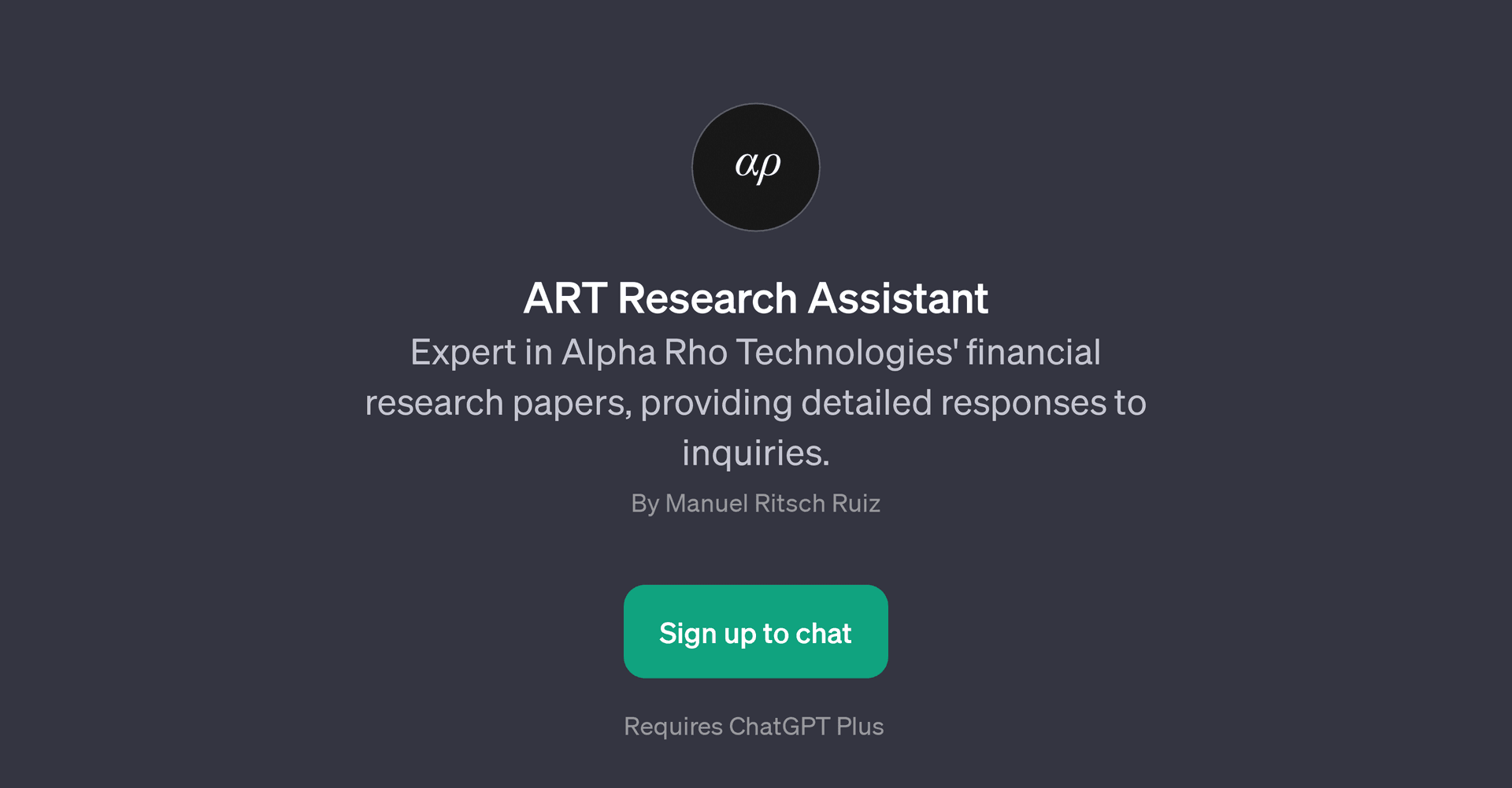 ART Research Assistant
