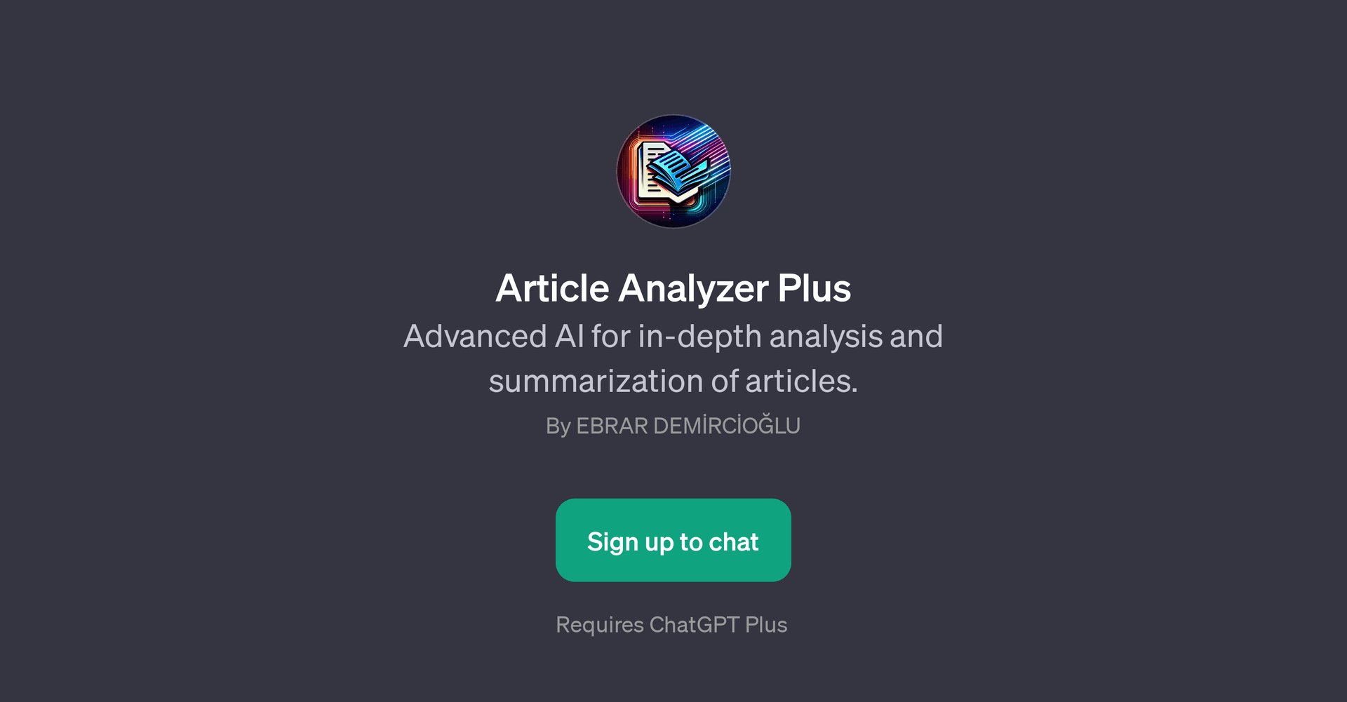 Article Analyzer Plus