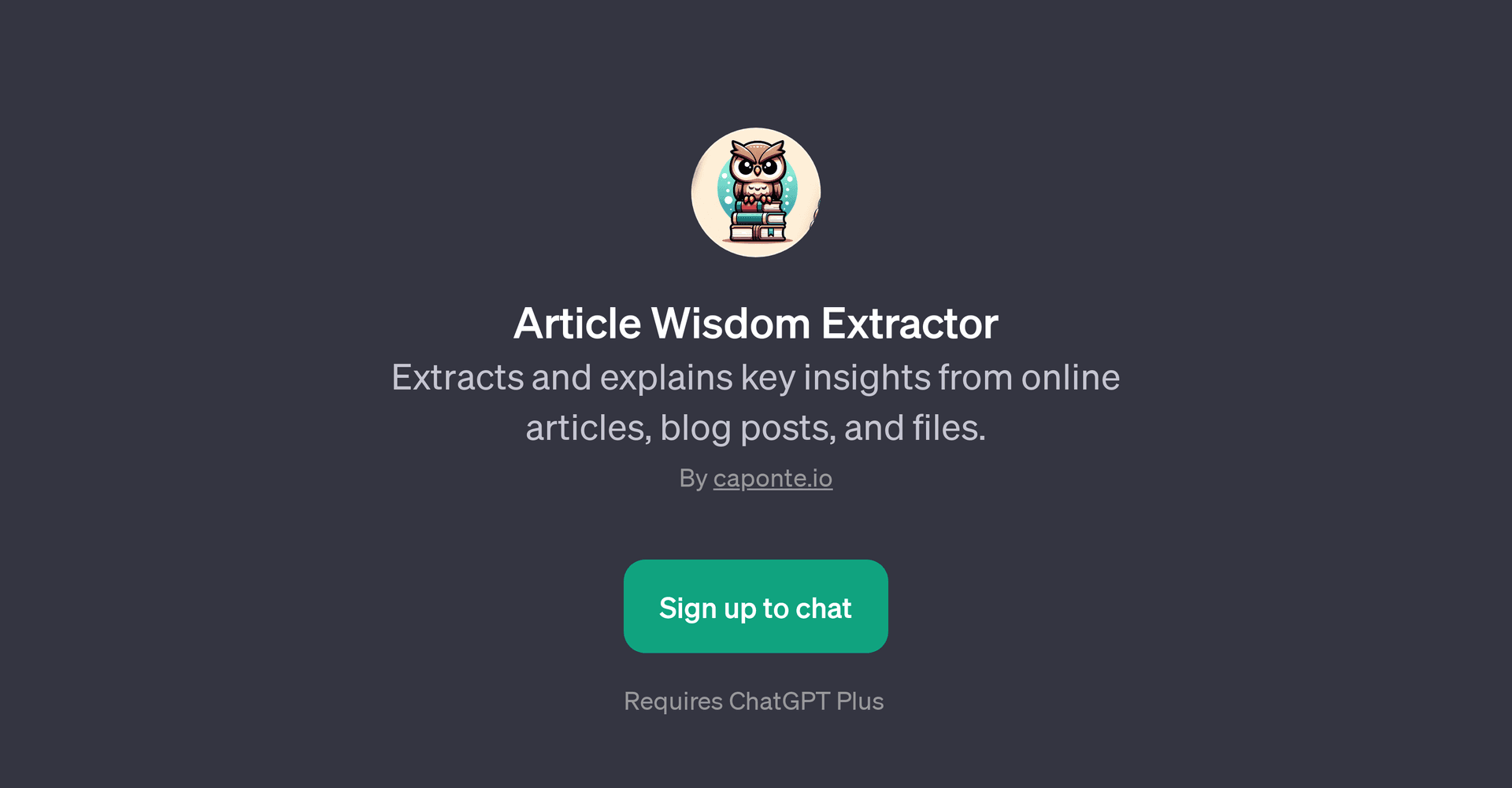 Article Wisdom Extractor