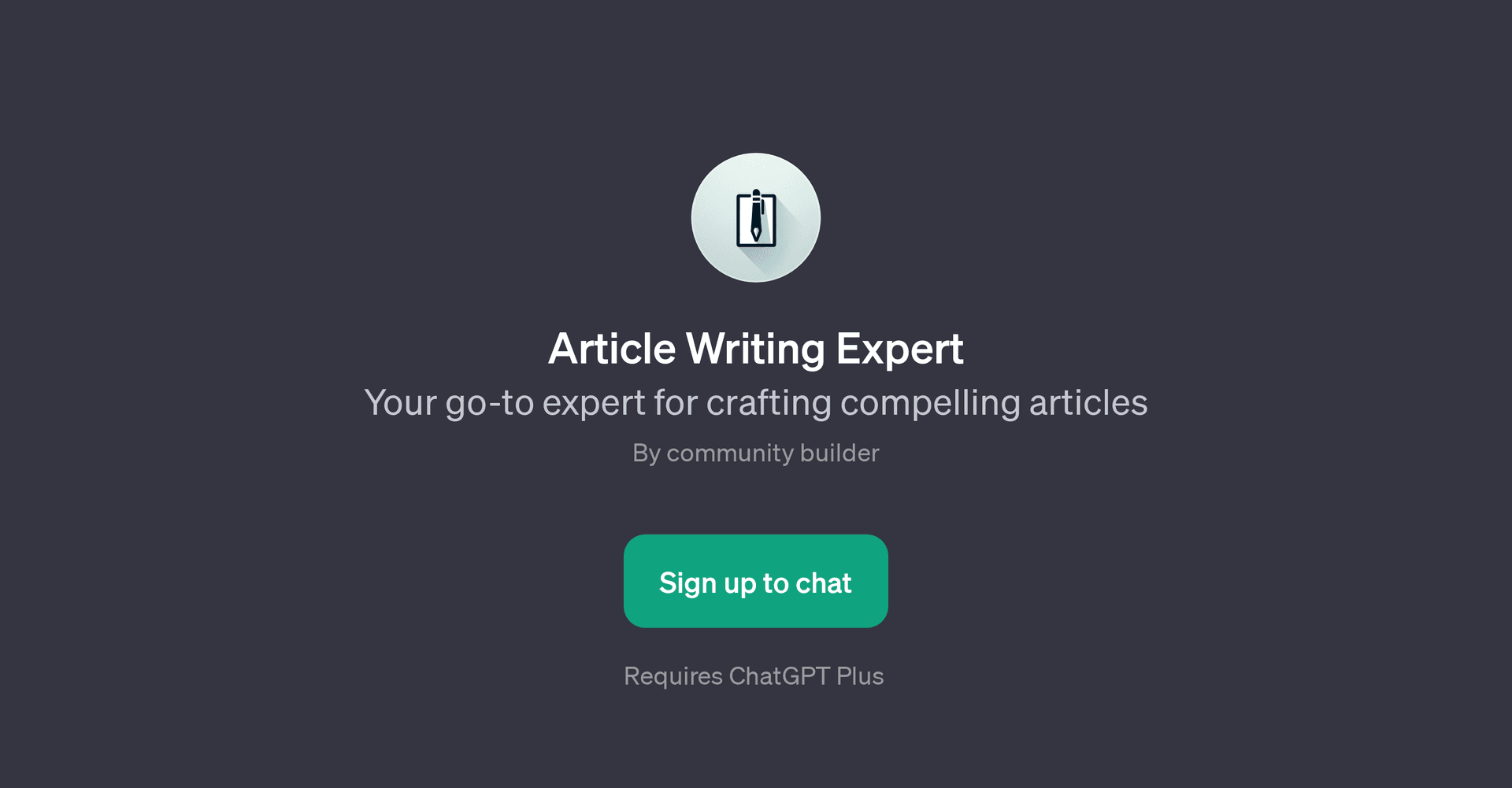 Article Writing Expert