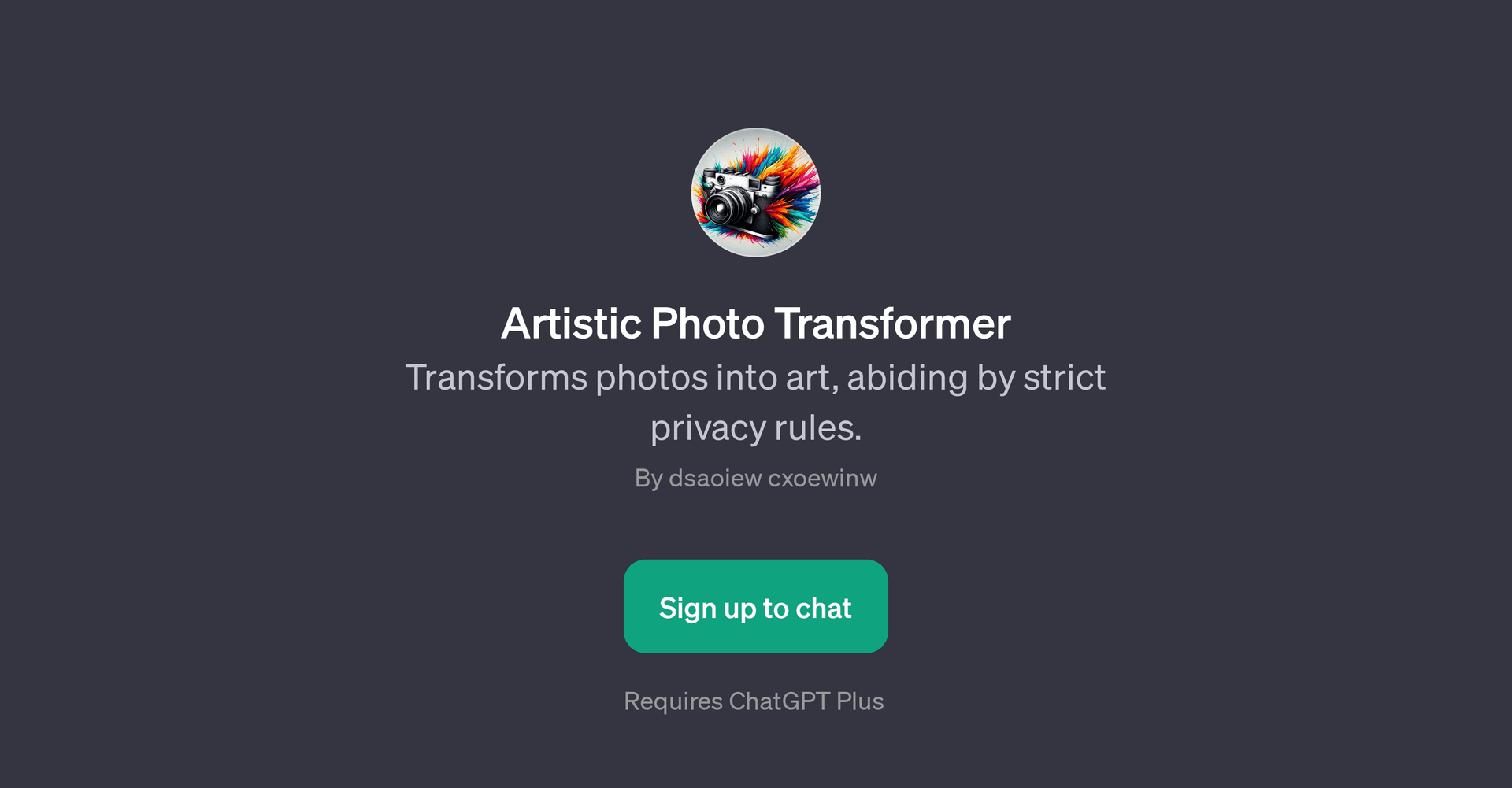 Artistic Photo Transformer