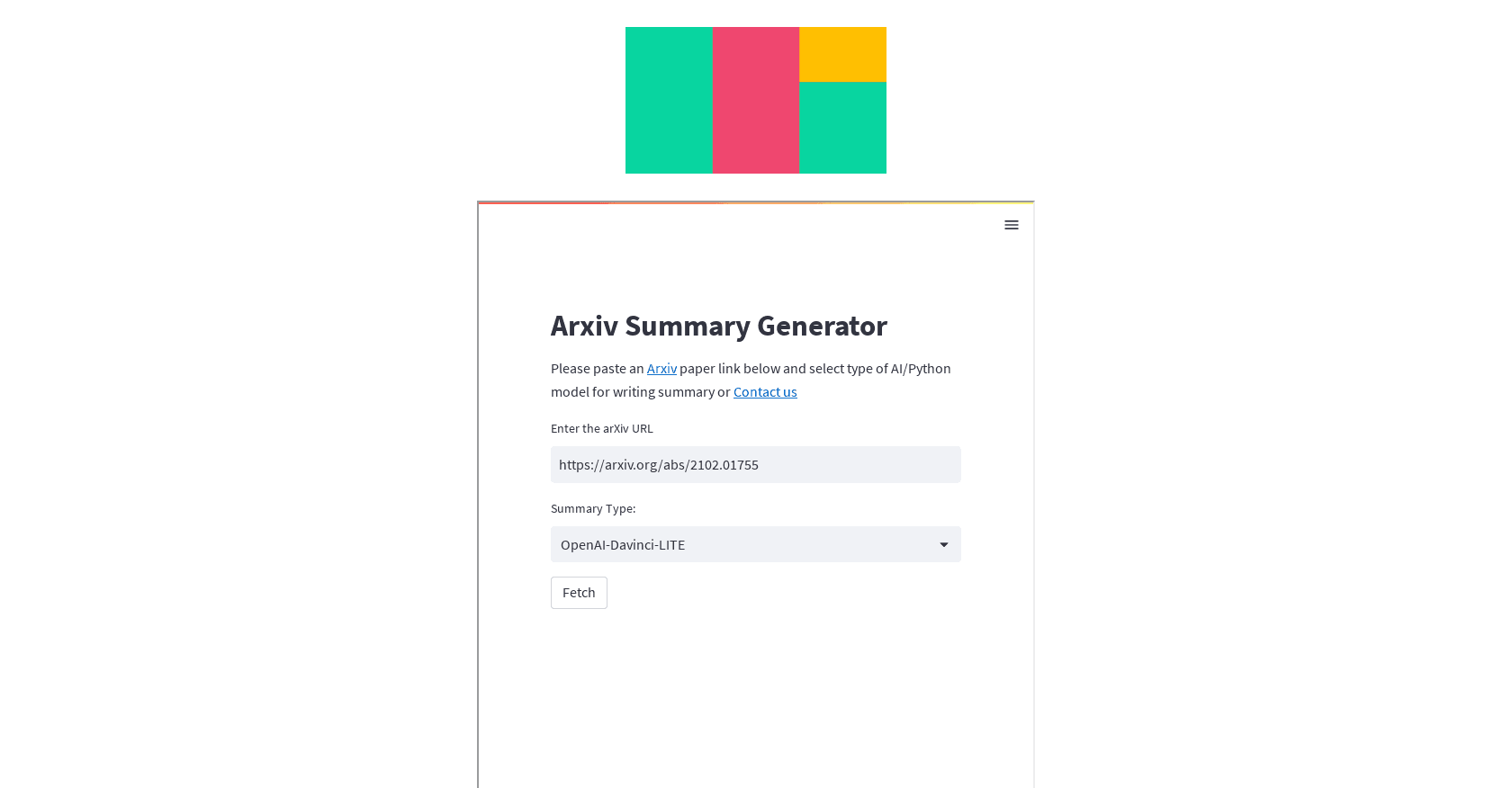 Arxiv Summary Generator