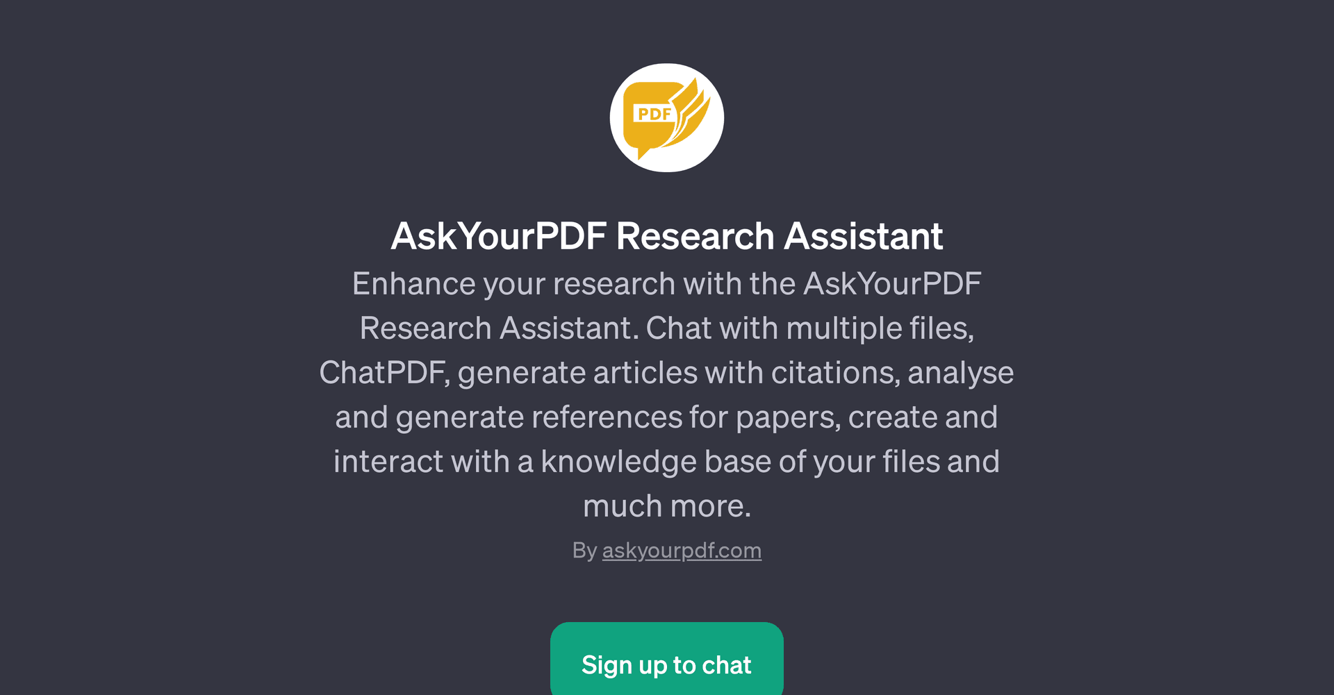 AskYourPDF Research Assistant