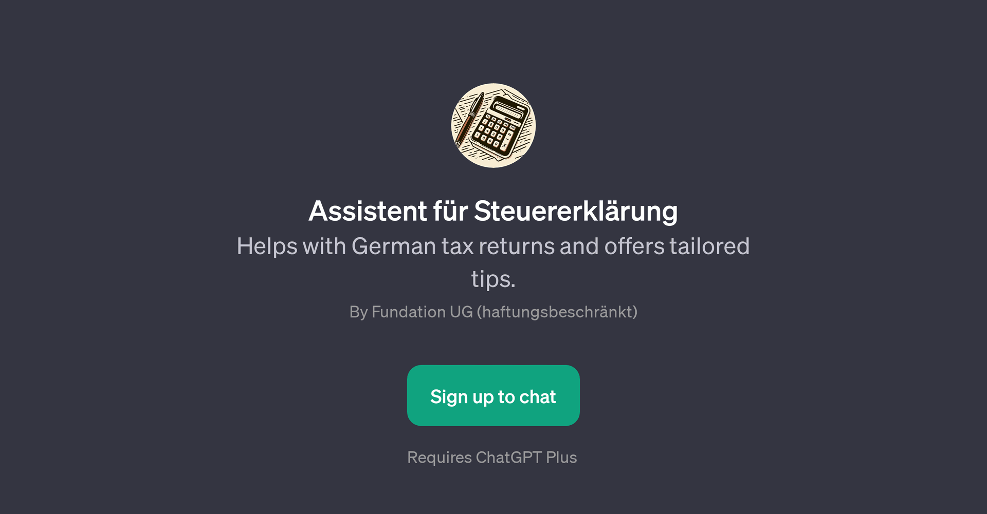 Assistent fr Steuererklrung