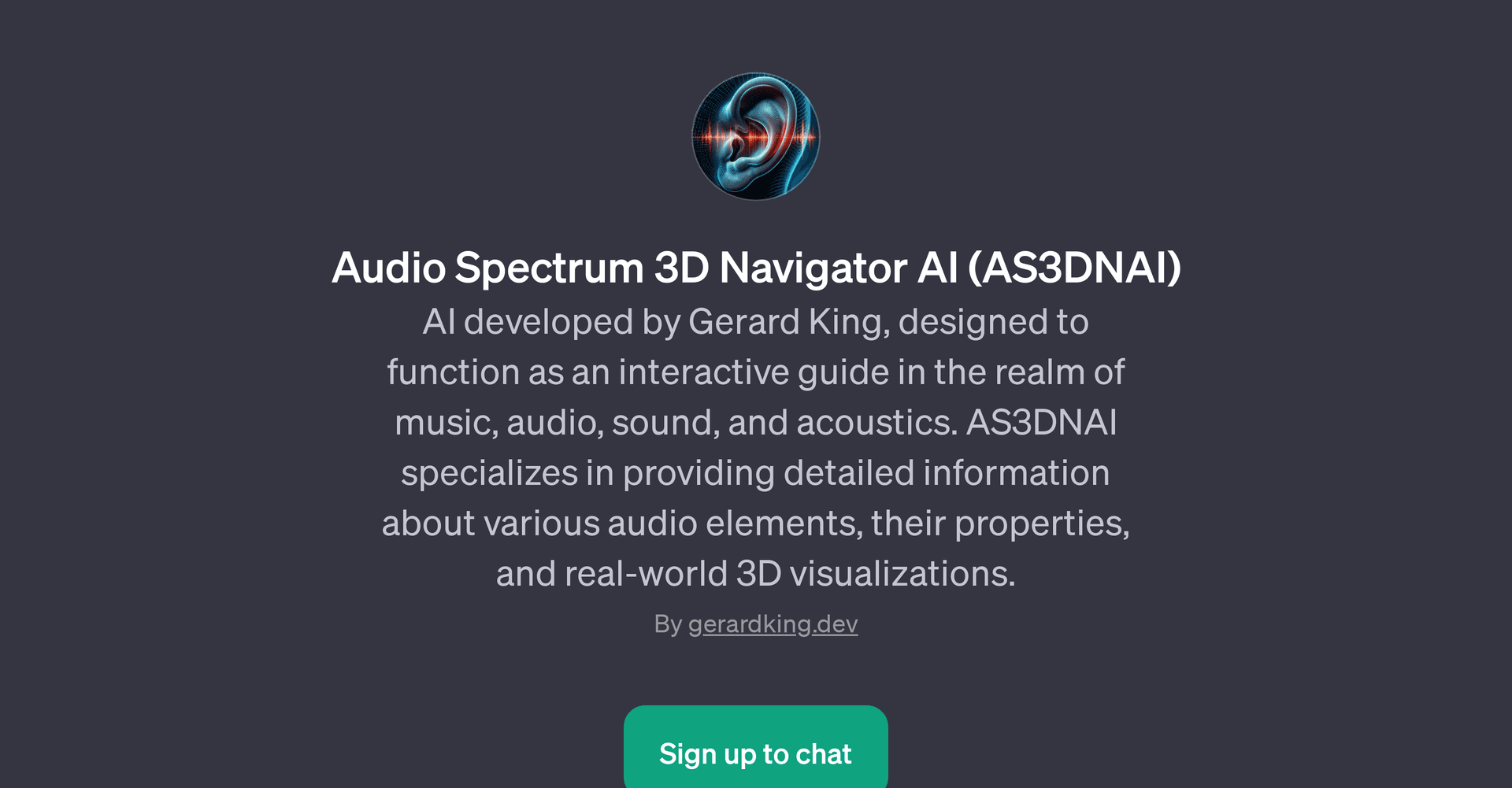 Audio Spectrum 3D Navigator AI (AS3DNAI)
