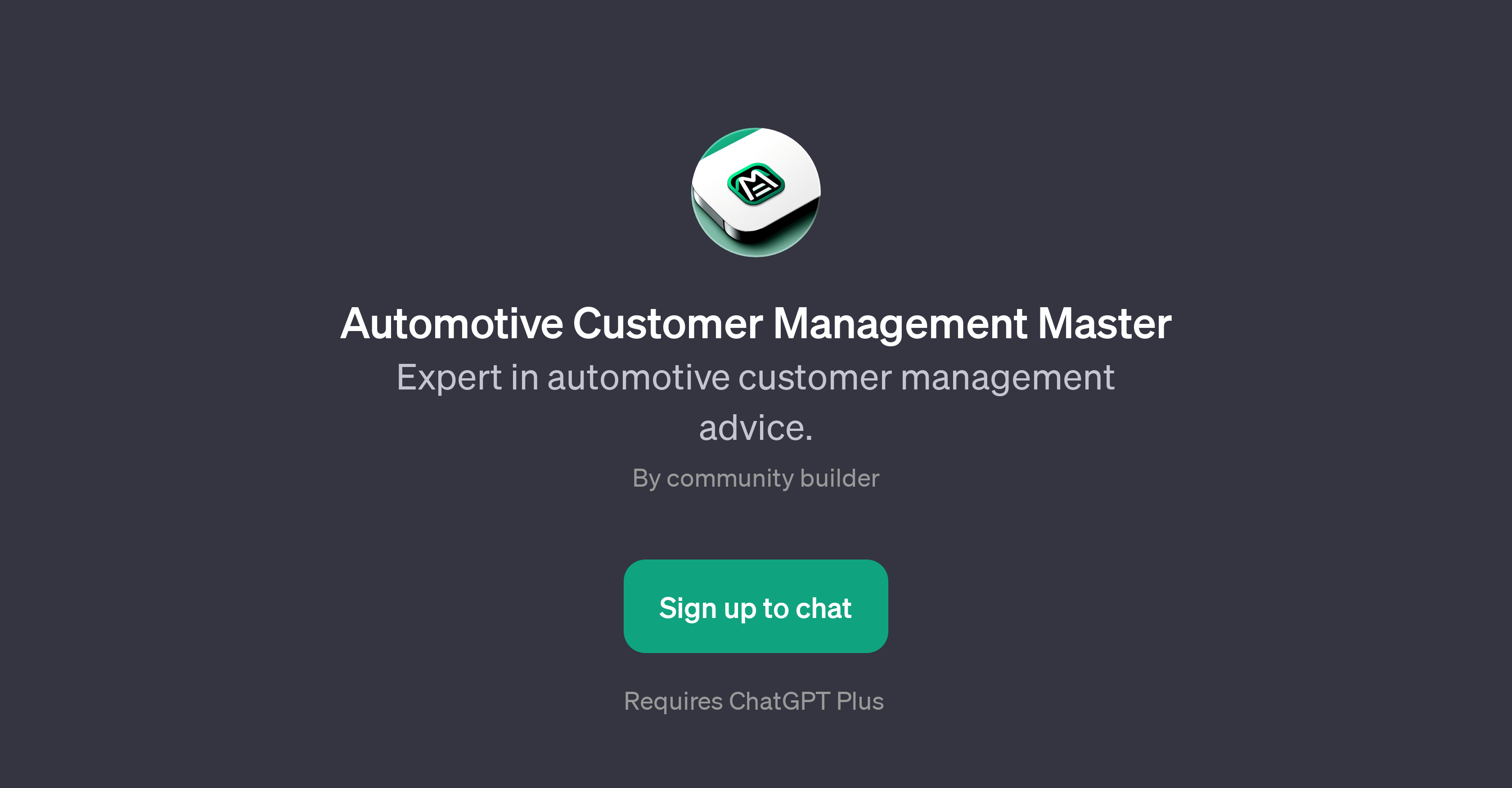 Automotive Customer Management Master