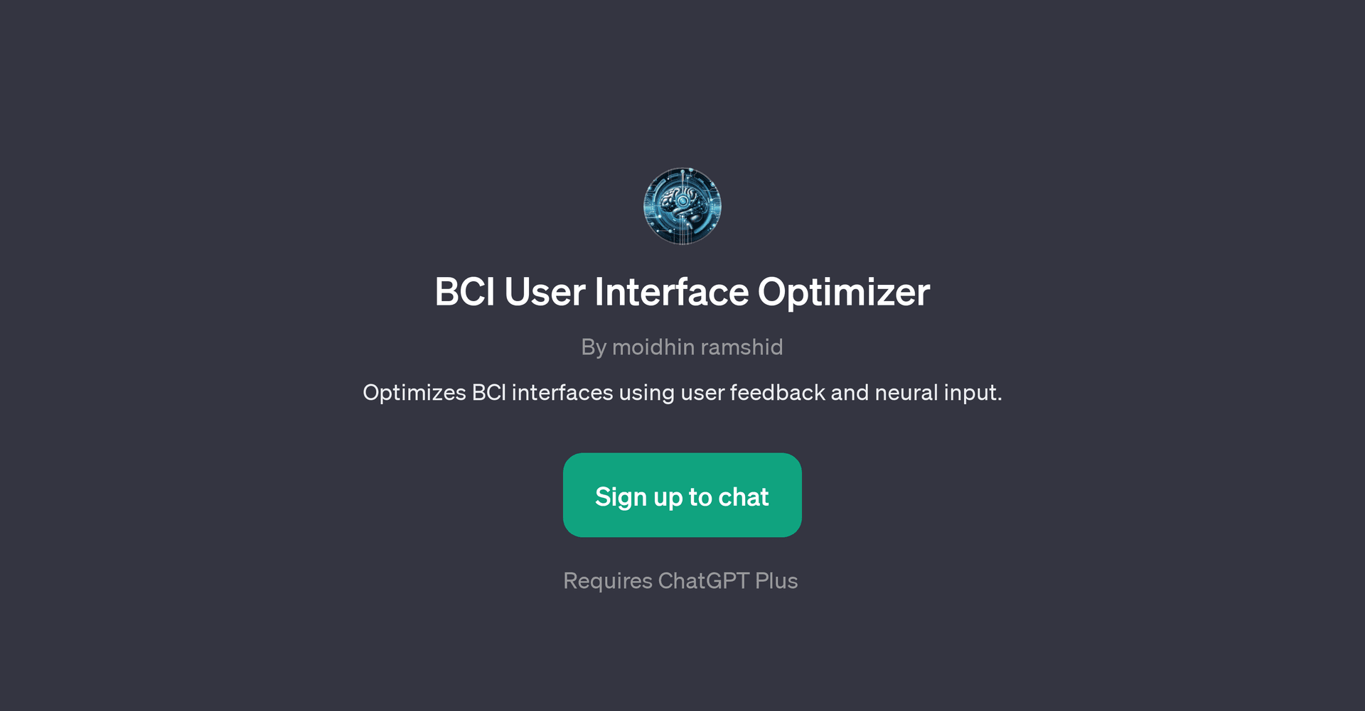 BCI User Interface Optimizer