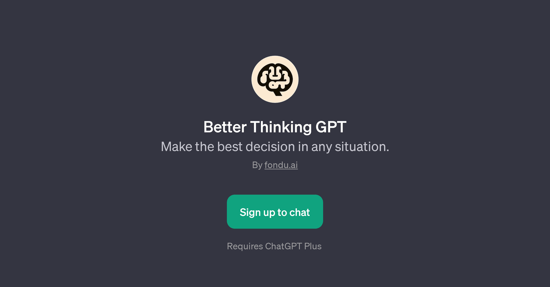 Better Thinking GPT