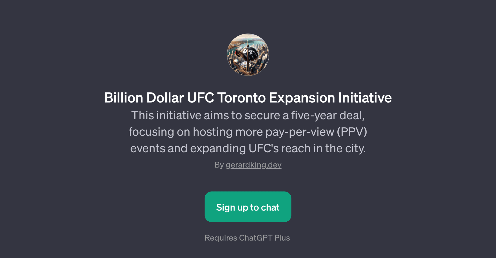 Billion Dollar UFC Toronto Expansion Initiative GPT