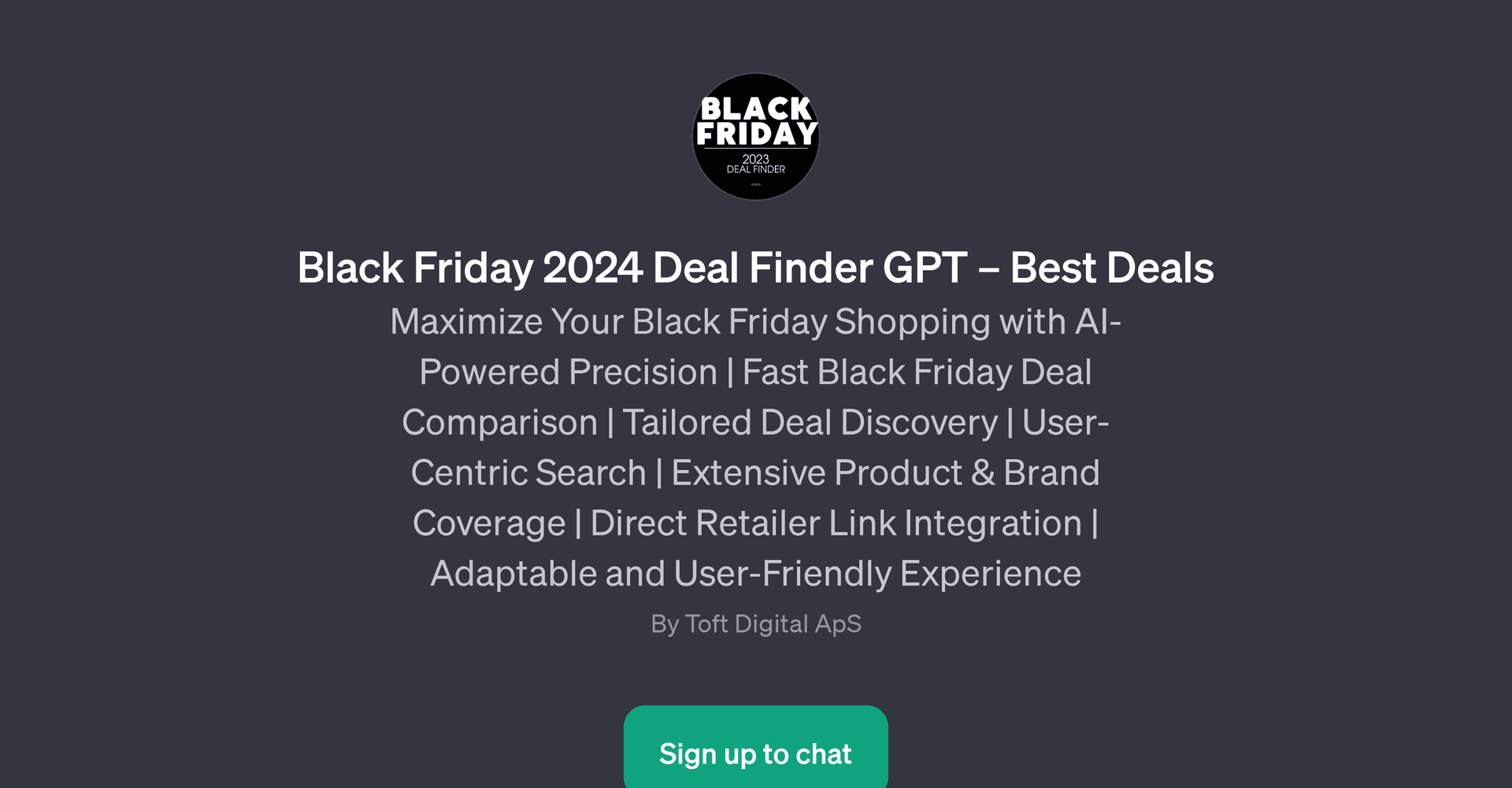 Black Friday 2024 Deal Finder GPT