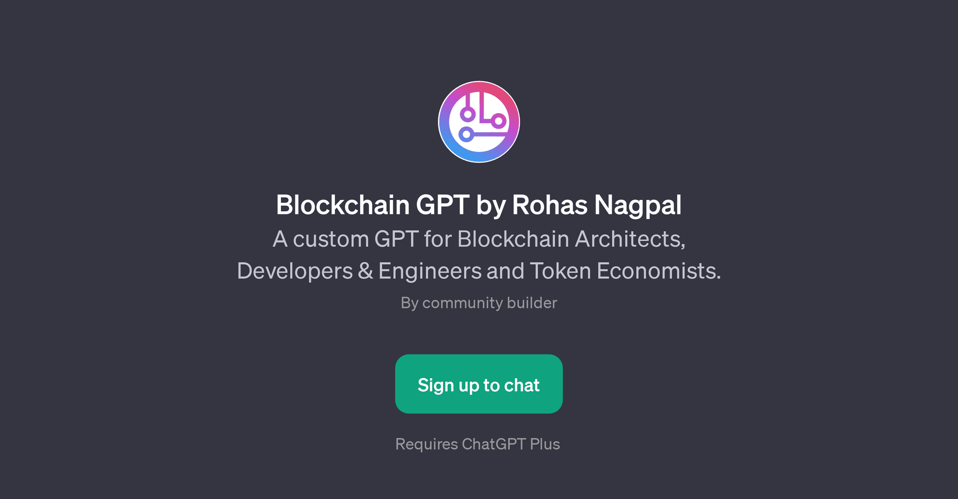 Blockchain GPT by Rohas Nagpal