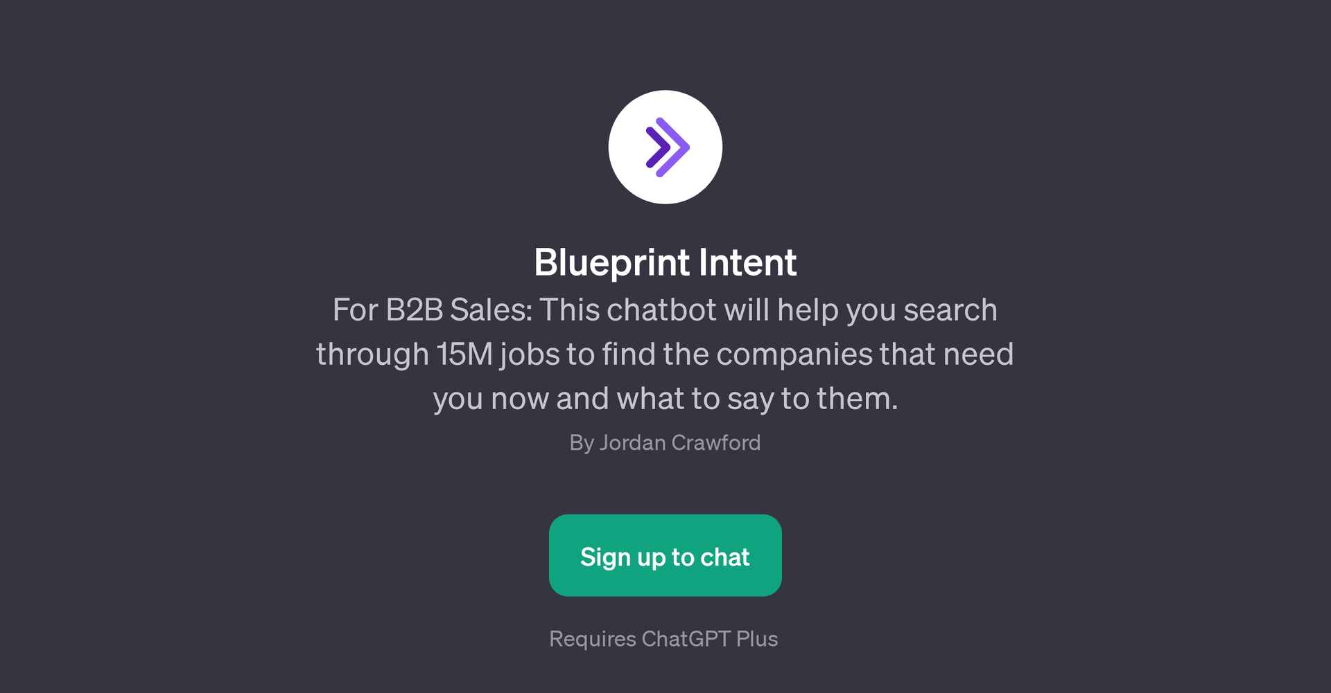 Blueprint Intent
