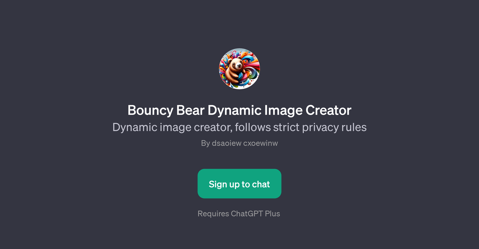 Bouncy Bear Dynamic Image Creator