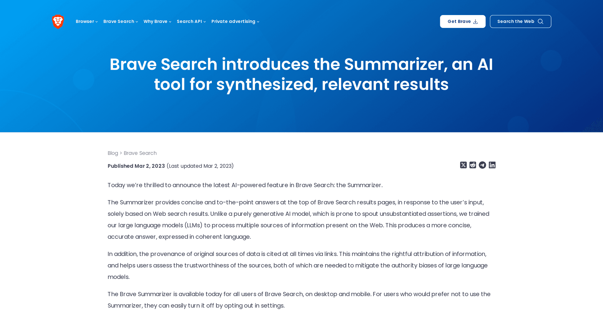 Brave Search Summarizer