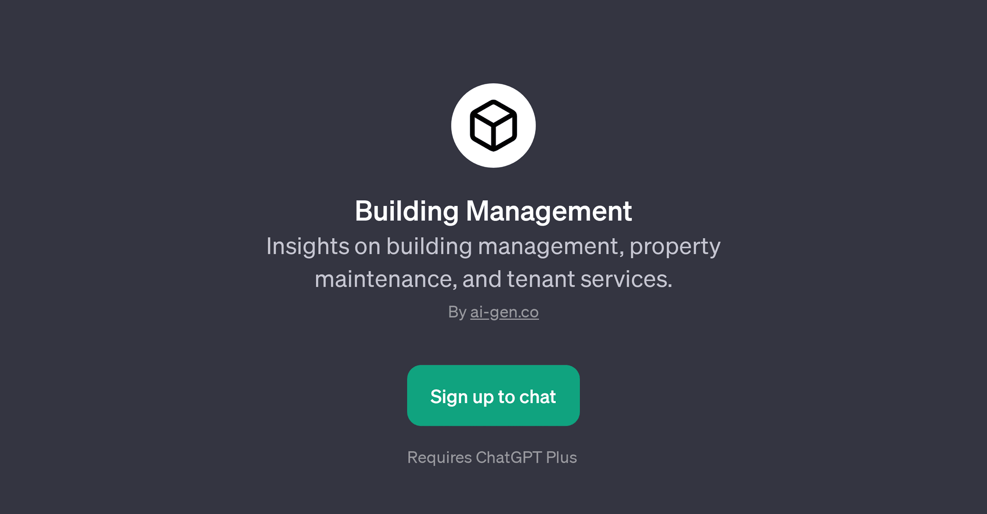 Building Management GPT