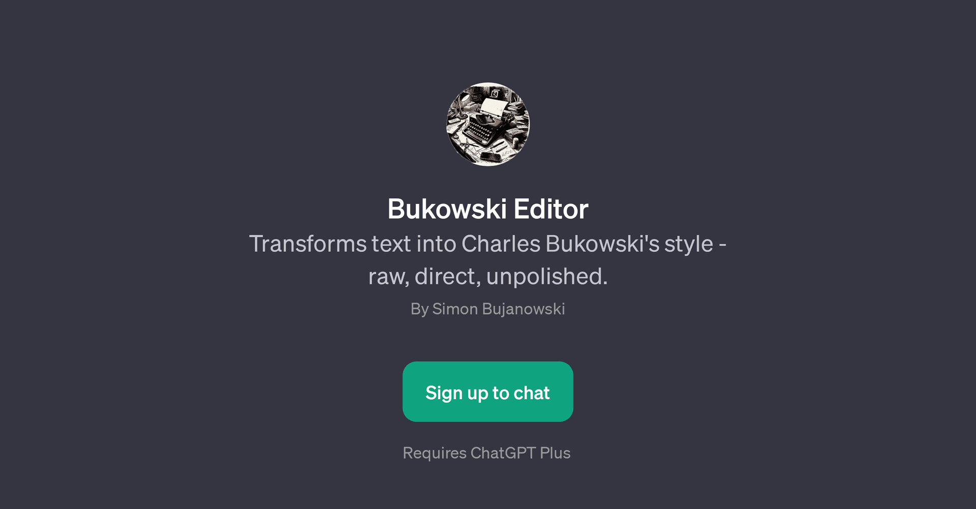 Bukowski Editor
