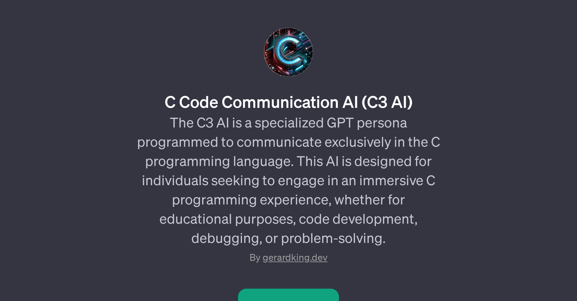 C Code Communication AI (C3 AI)