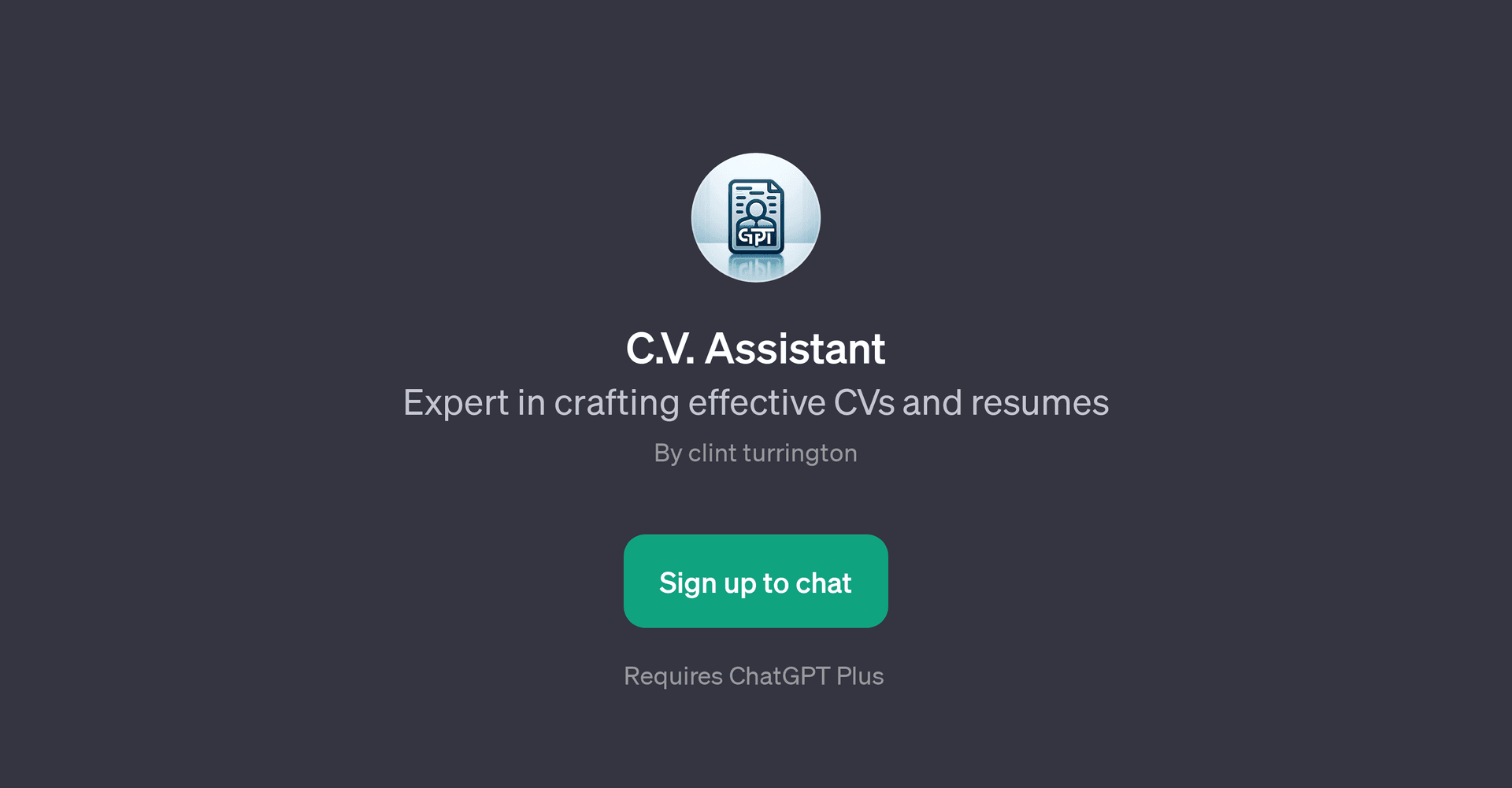C.V. Assistant