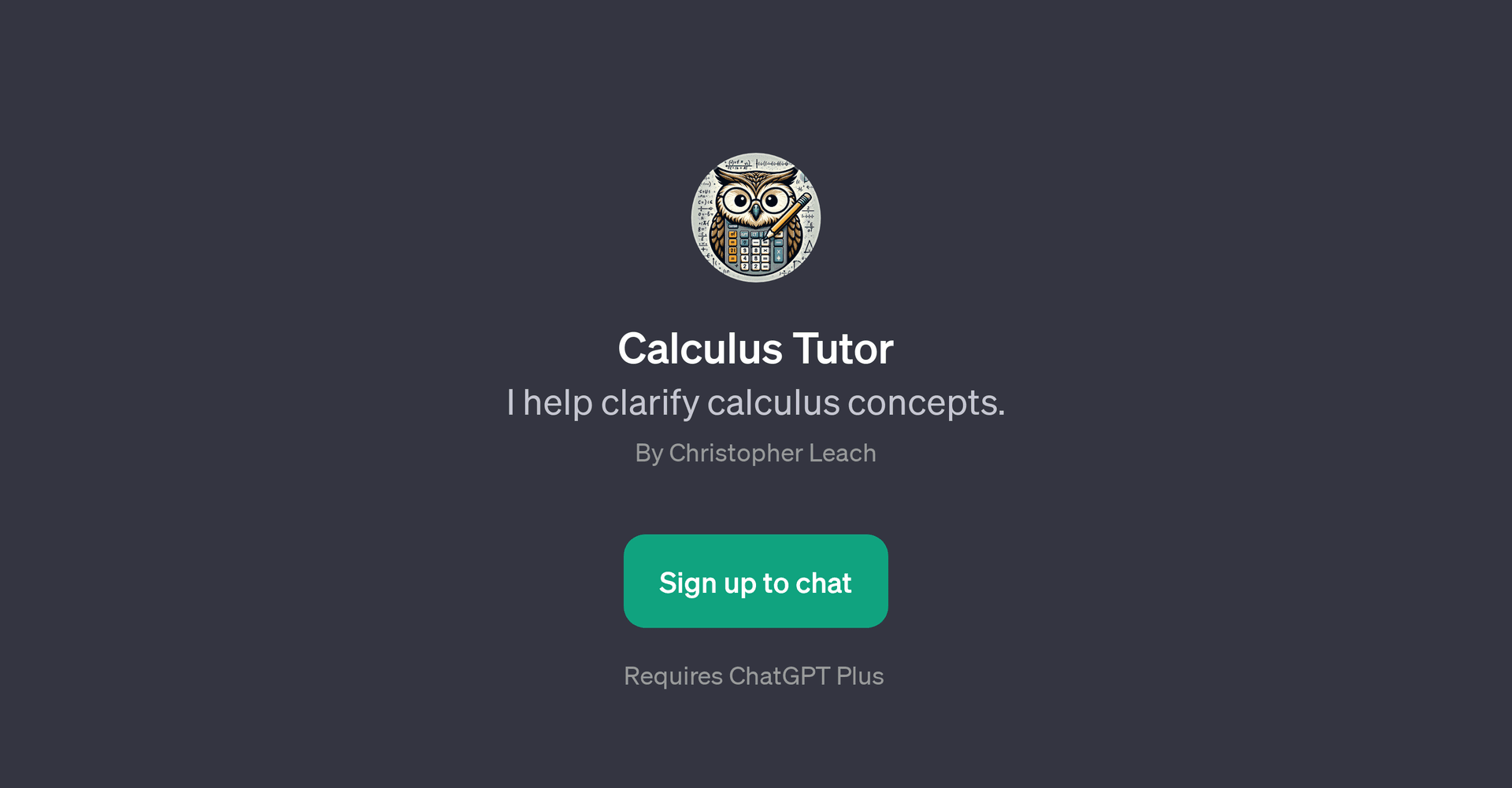 Calculus Tutor