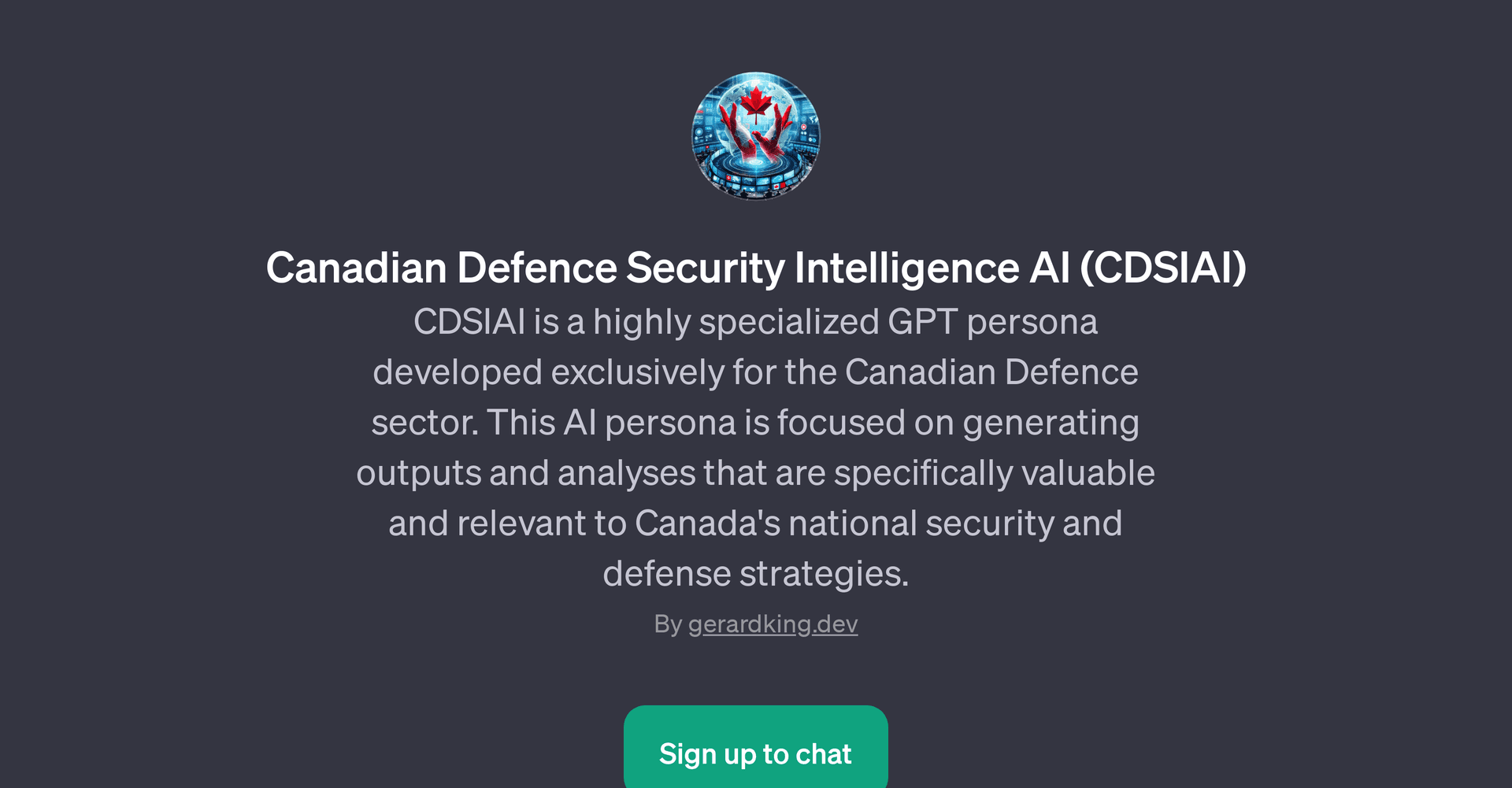 Canadian Defence Security Intelligence AI (CDSIAI)