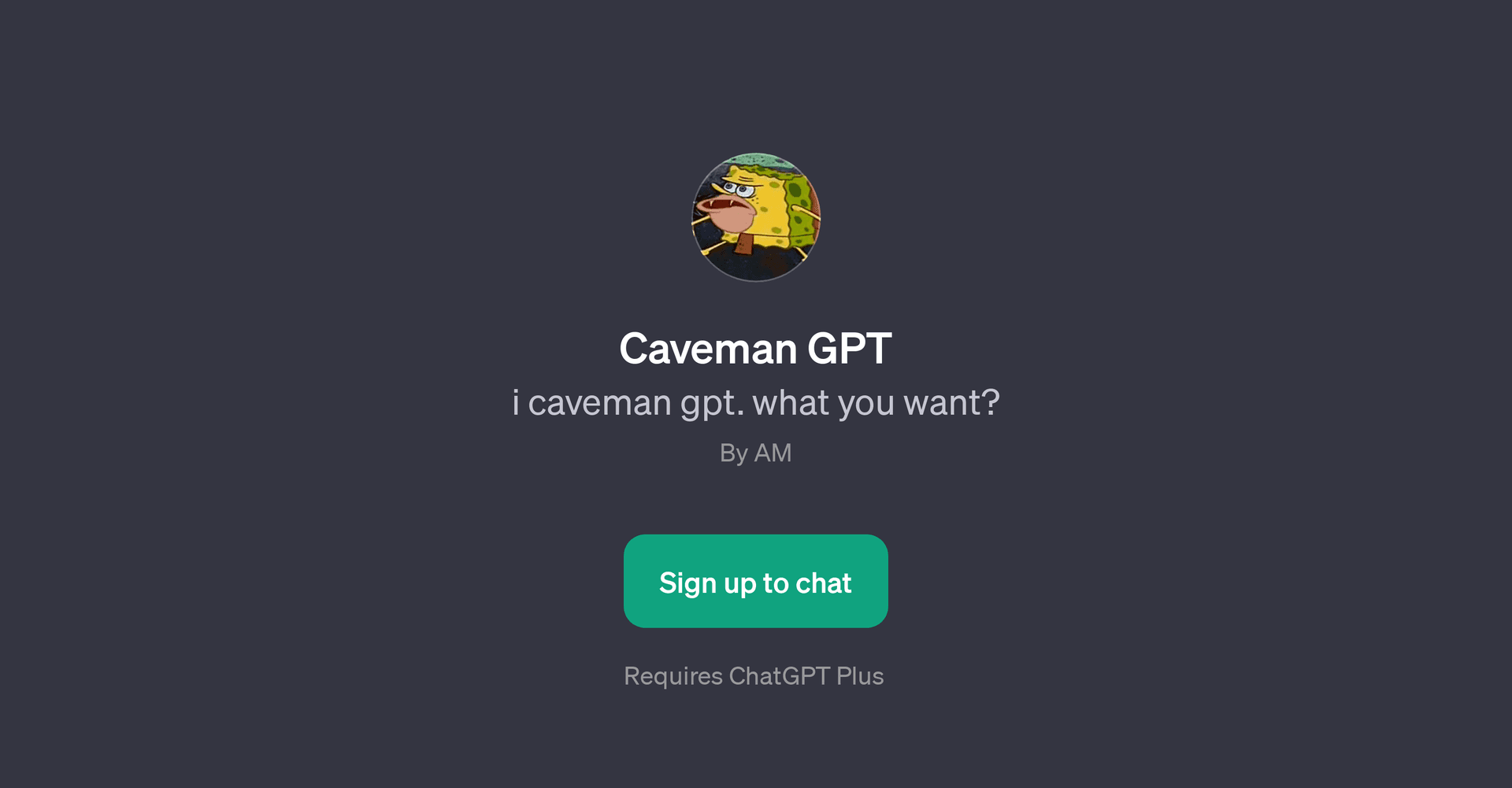 Caveman GPT